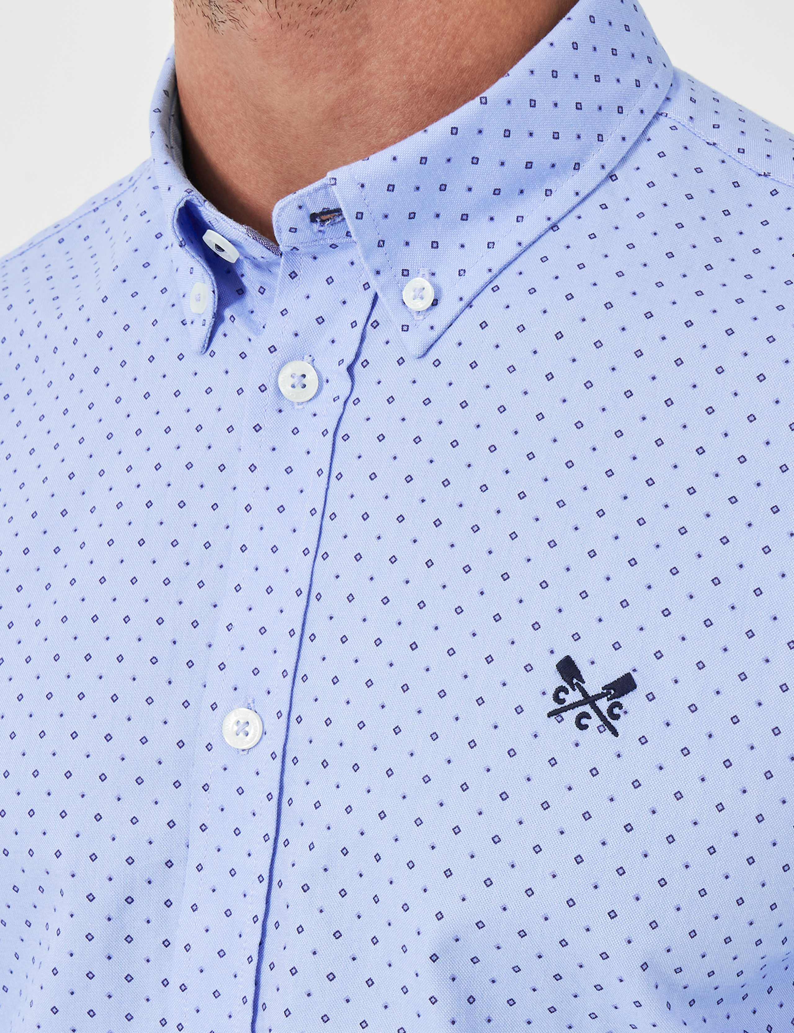 Pure Cotton Pinpoint Print Oxford Shirt 4 of 5