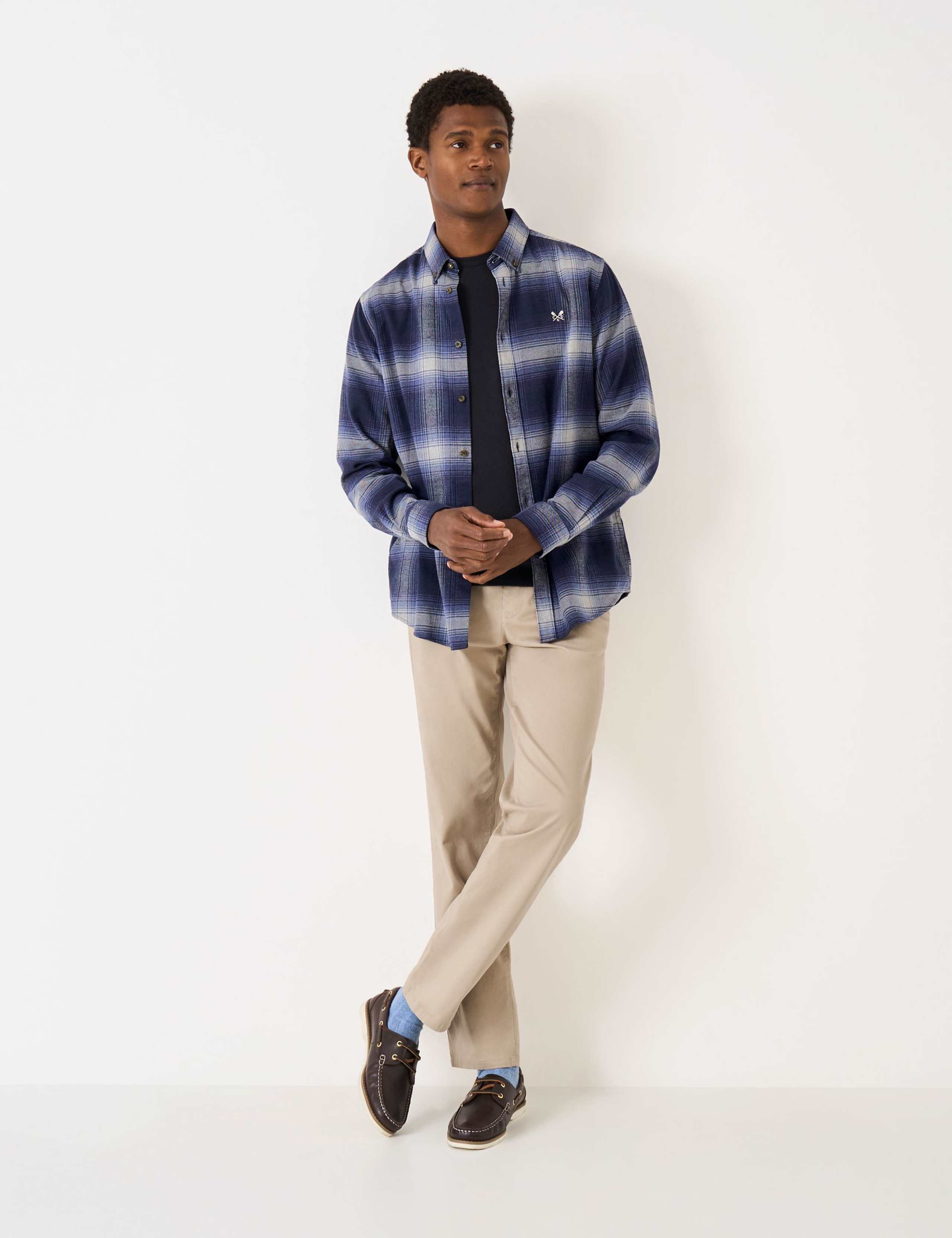 Regular Fit Pure Cotton Check Flannel Shirt 1 of 5