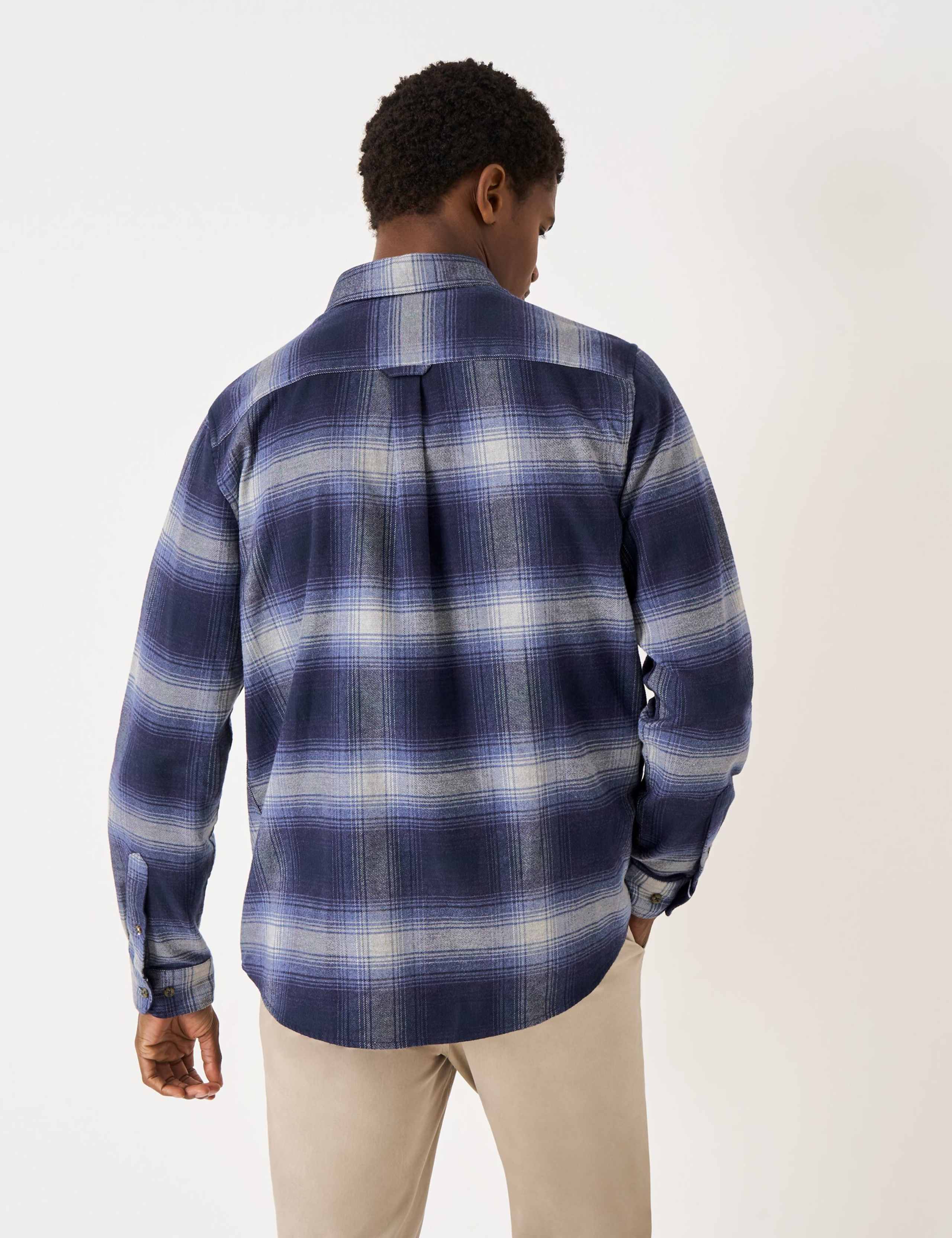 Regular Fit Pure Cotton Check Flannel Shirt 3 of 5
