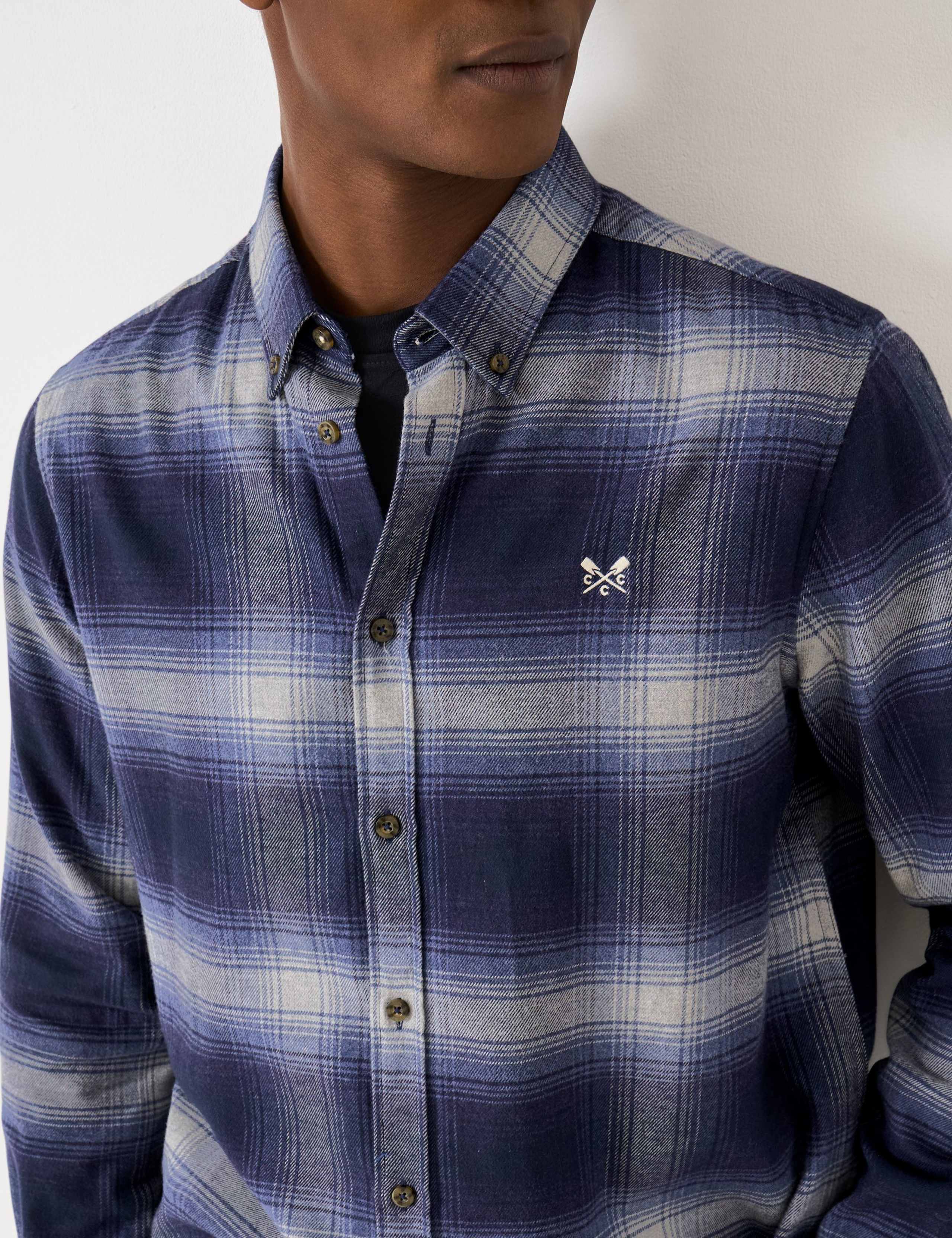 Regular Fit Pure Cotton Check Flannel Shirt 4 of 5