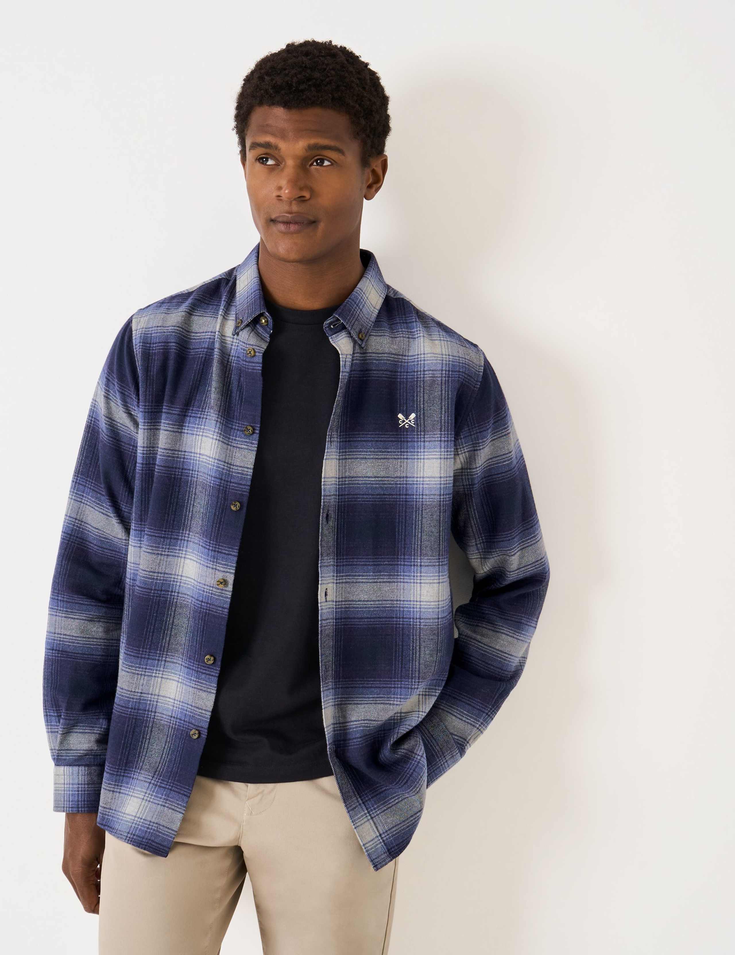 Regular Fit Pure Cotton Check Flannel Shirt 5 of 5