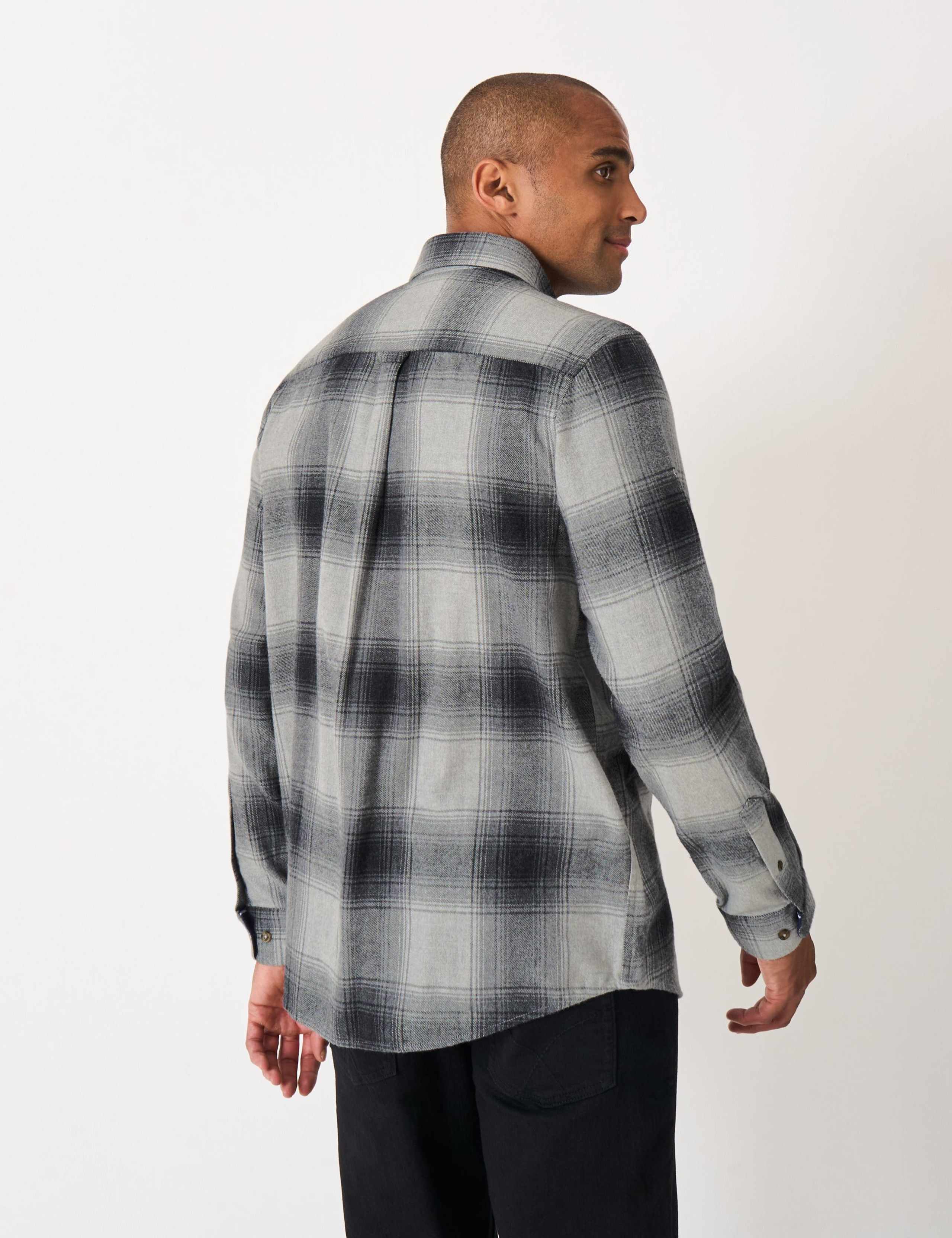 Regular Fit Pure Cotton Check Flannel Shirt 3 of 5