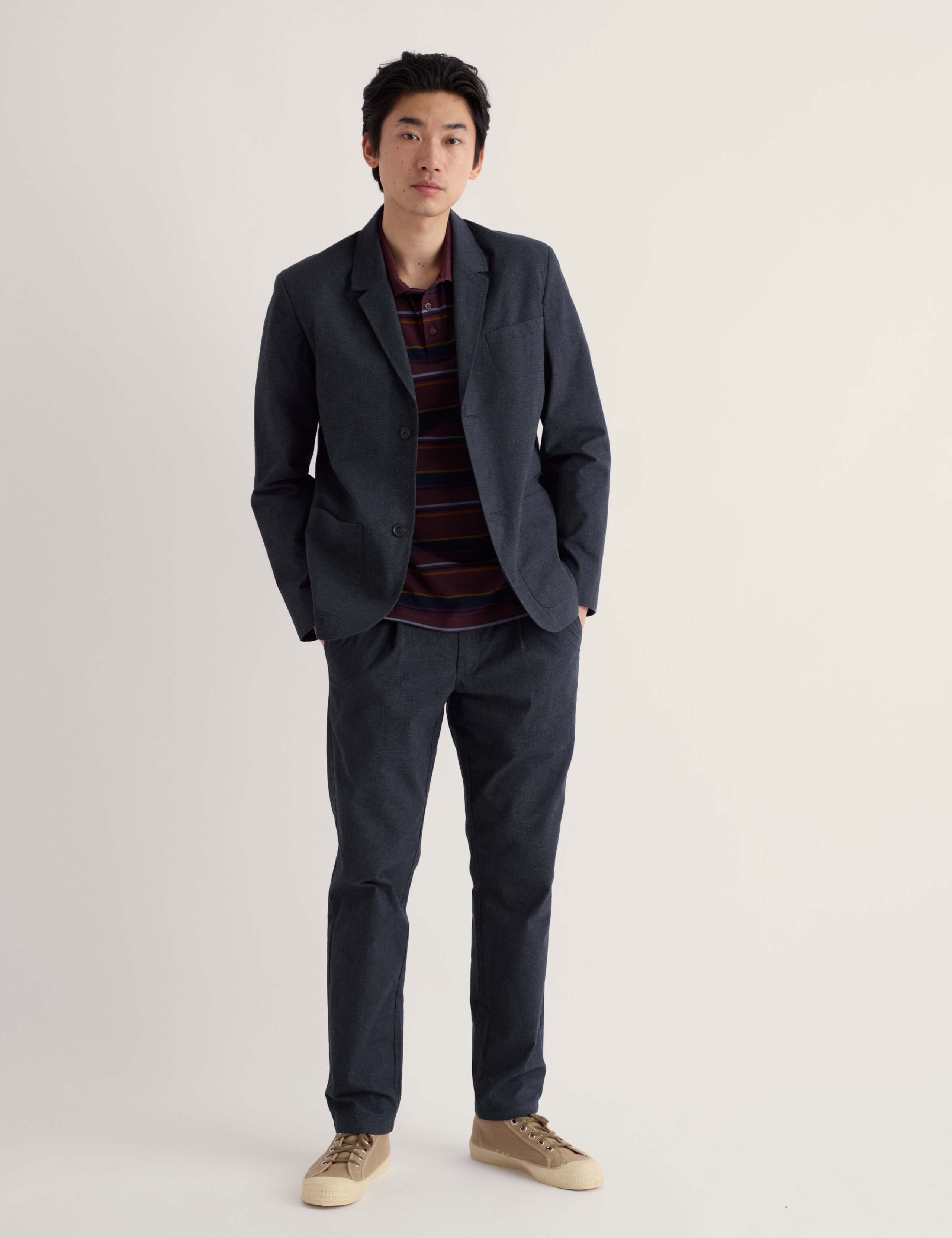 Treloyan Cotton Blend Micro Check Blazer 1 of 5