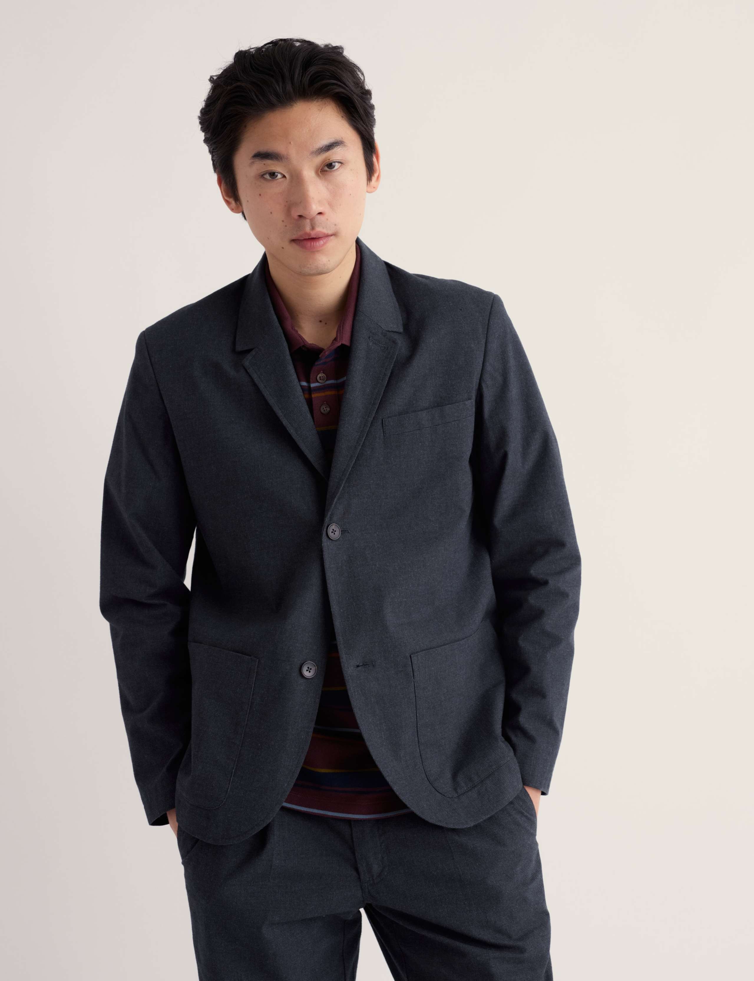 Treloyan Cotton Blend Micro Check Blazer 5 of 5