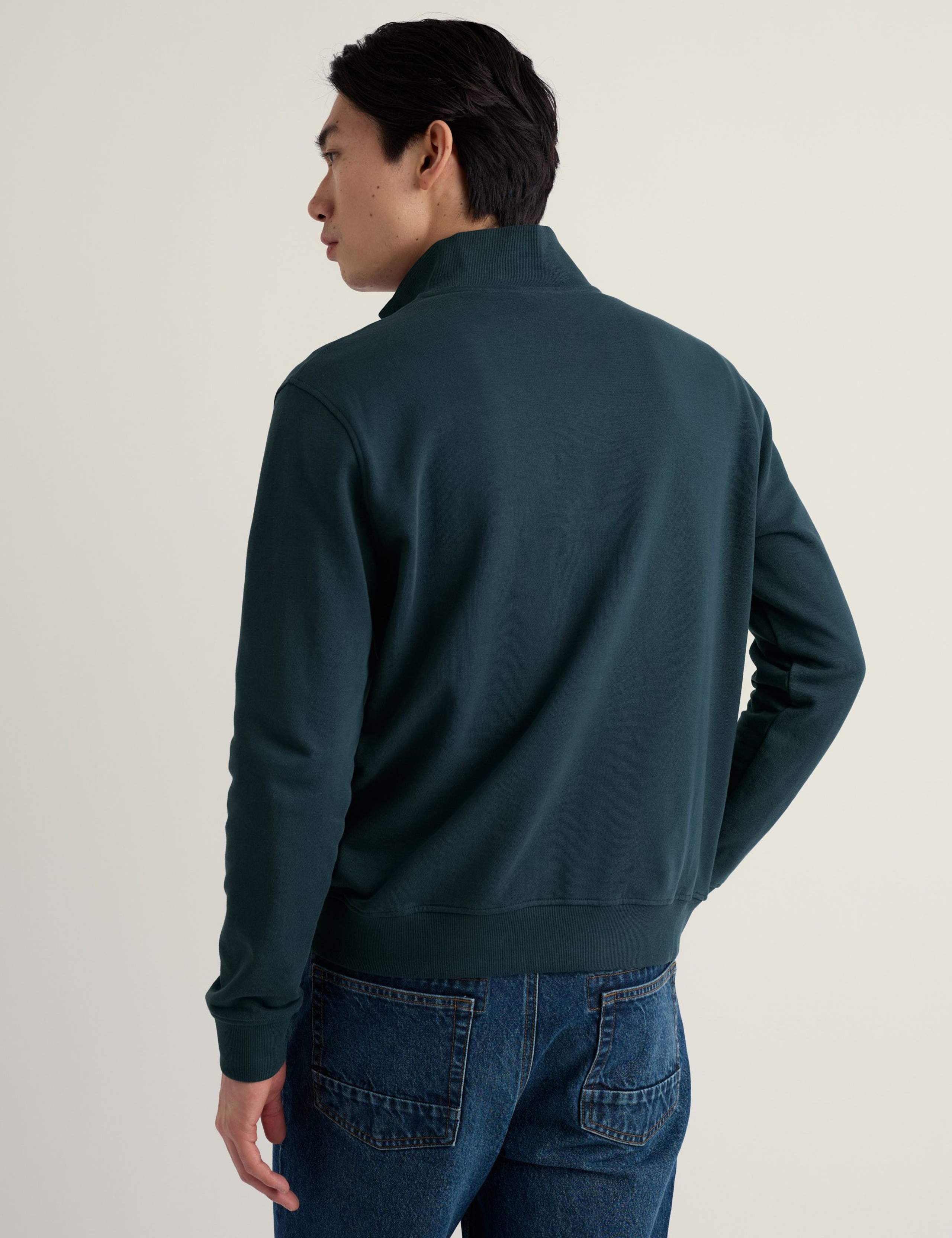 Pure Cotton Half Zip Long Sleeve Sweatshirt 4 of 5