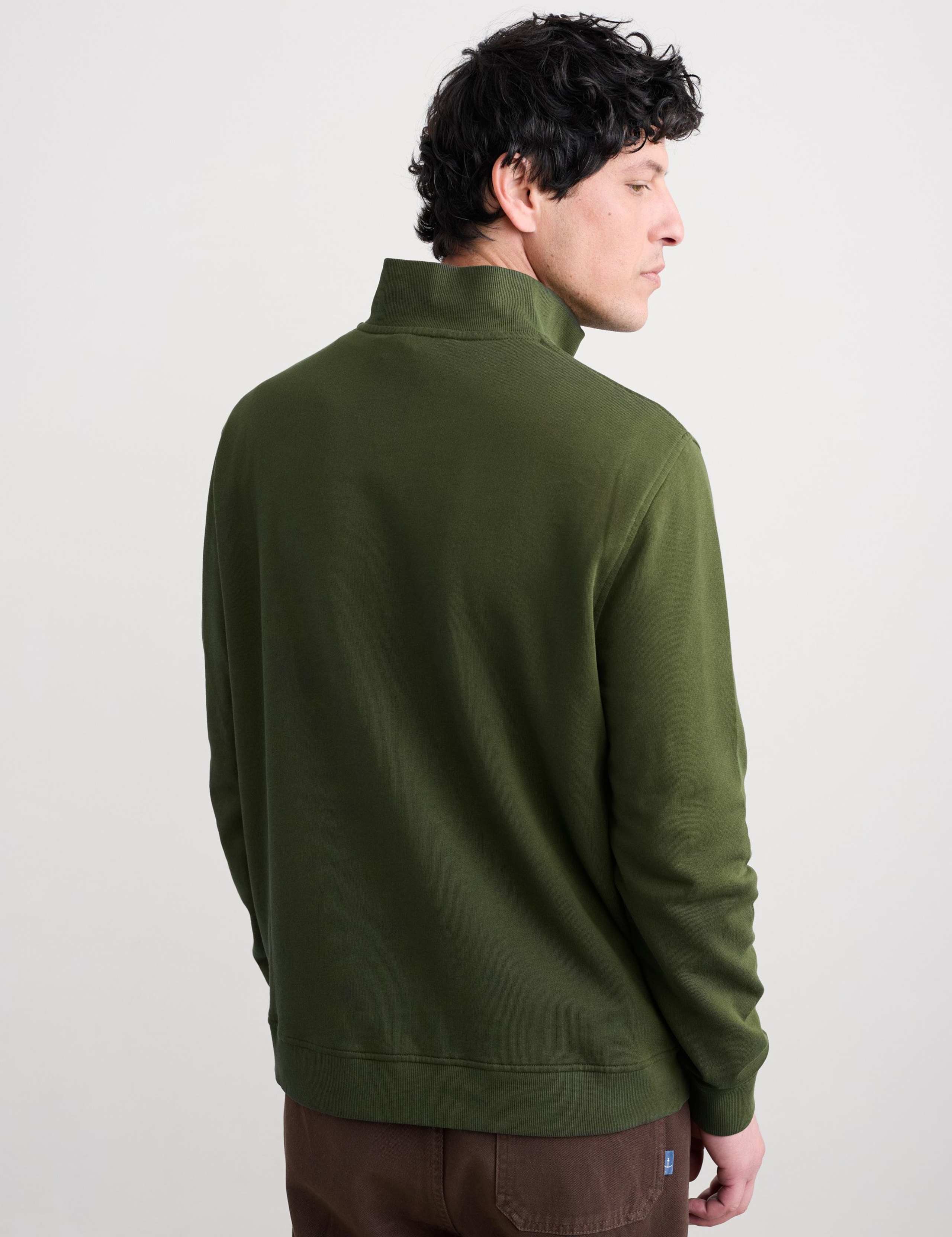 Pure Cotton Half Zip Long Sleeve Sweatshirt 4 of 5