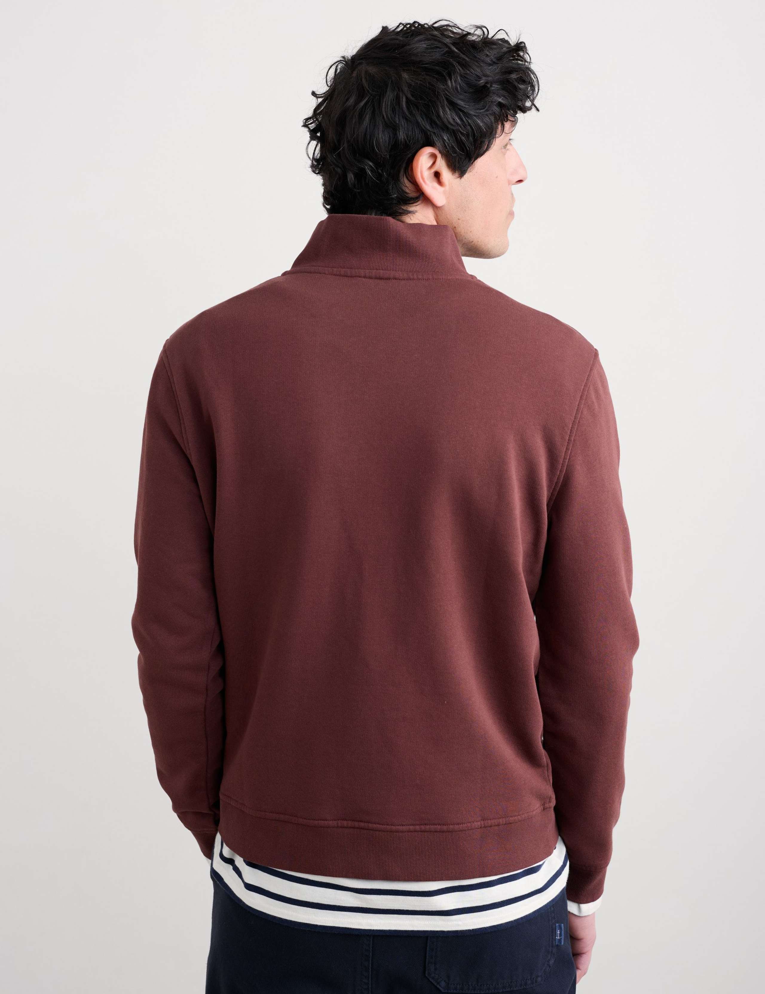 Pure Cotton Half Zip Long Sleeve Sweatshirt 3 of 5
