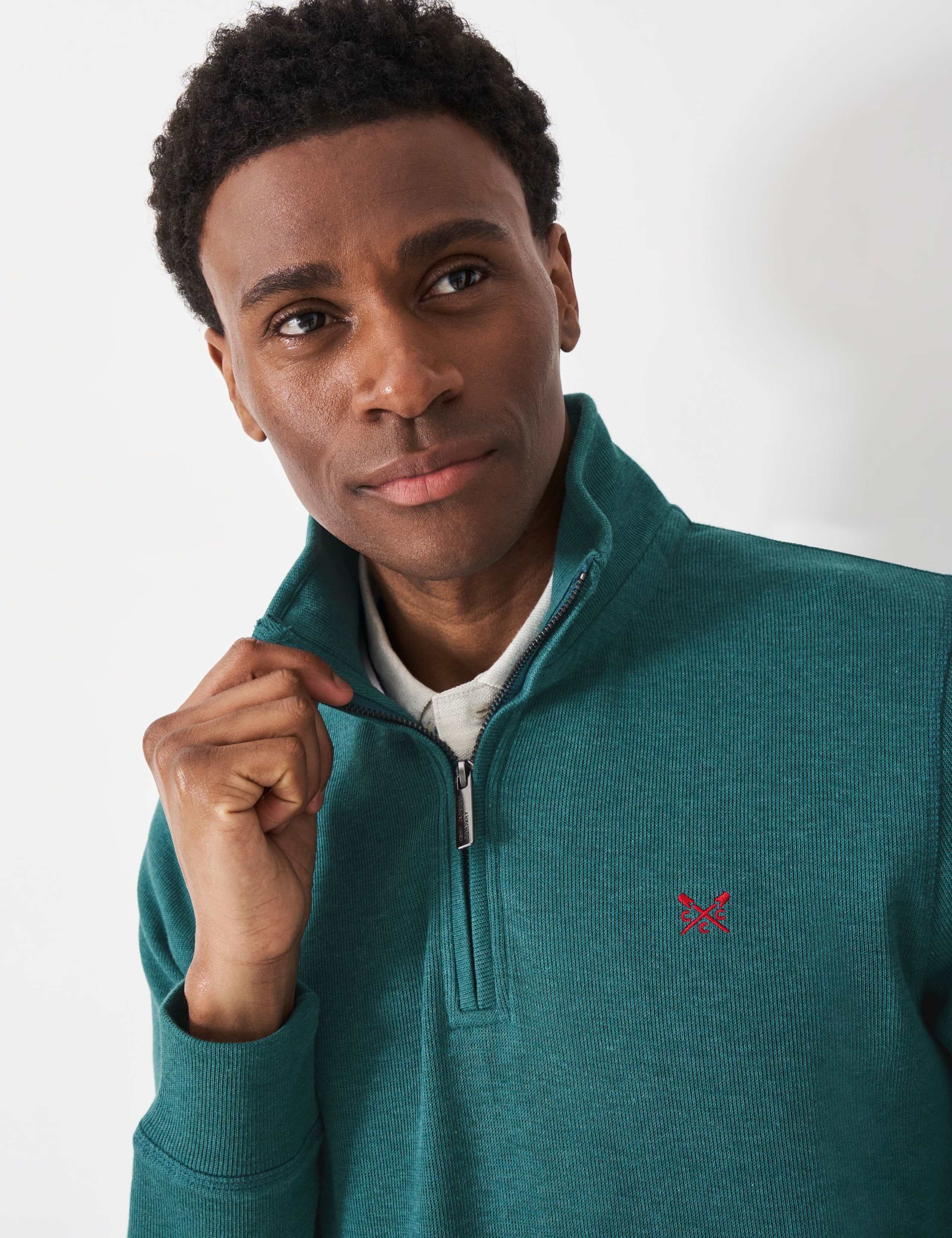 Pure Cotton Half Zip Sweatshirt 4 of 5