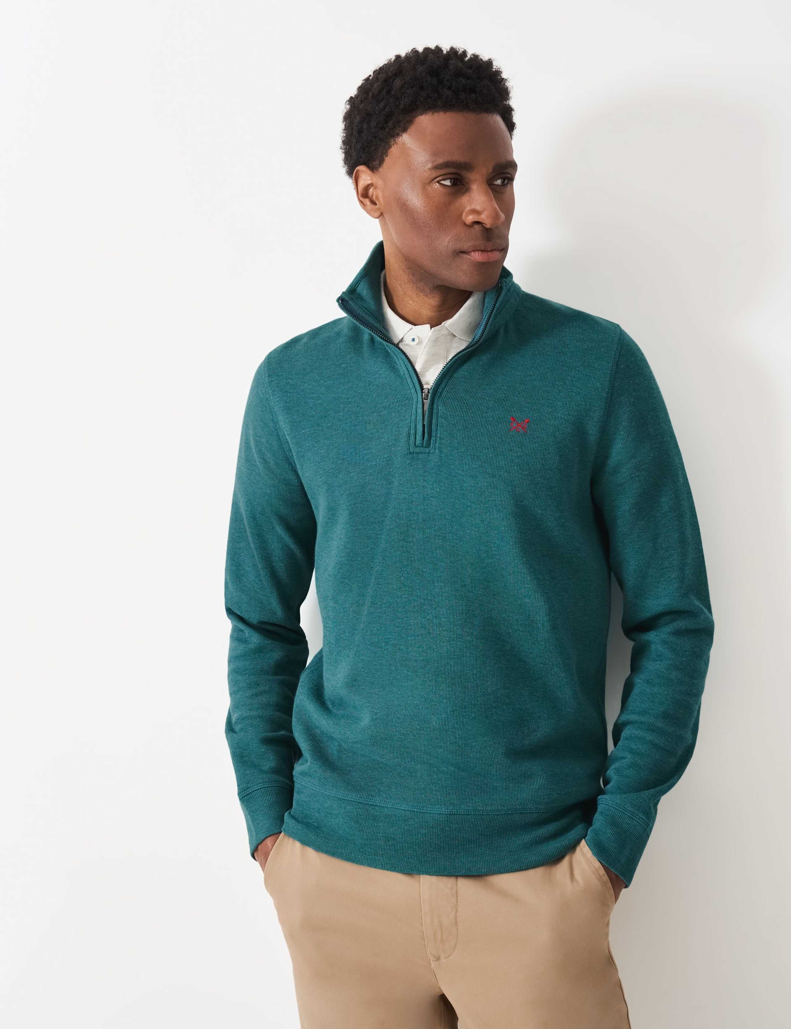 Pure Cotton Half Zip Sweatshirt 5 of 5