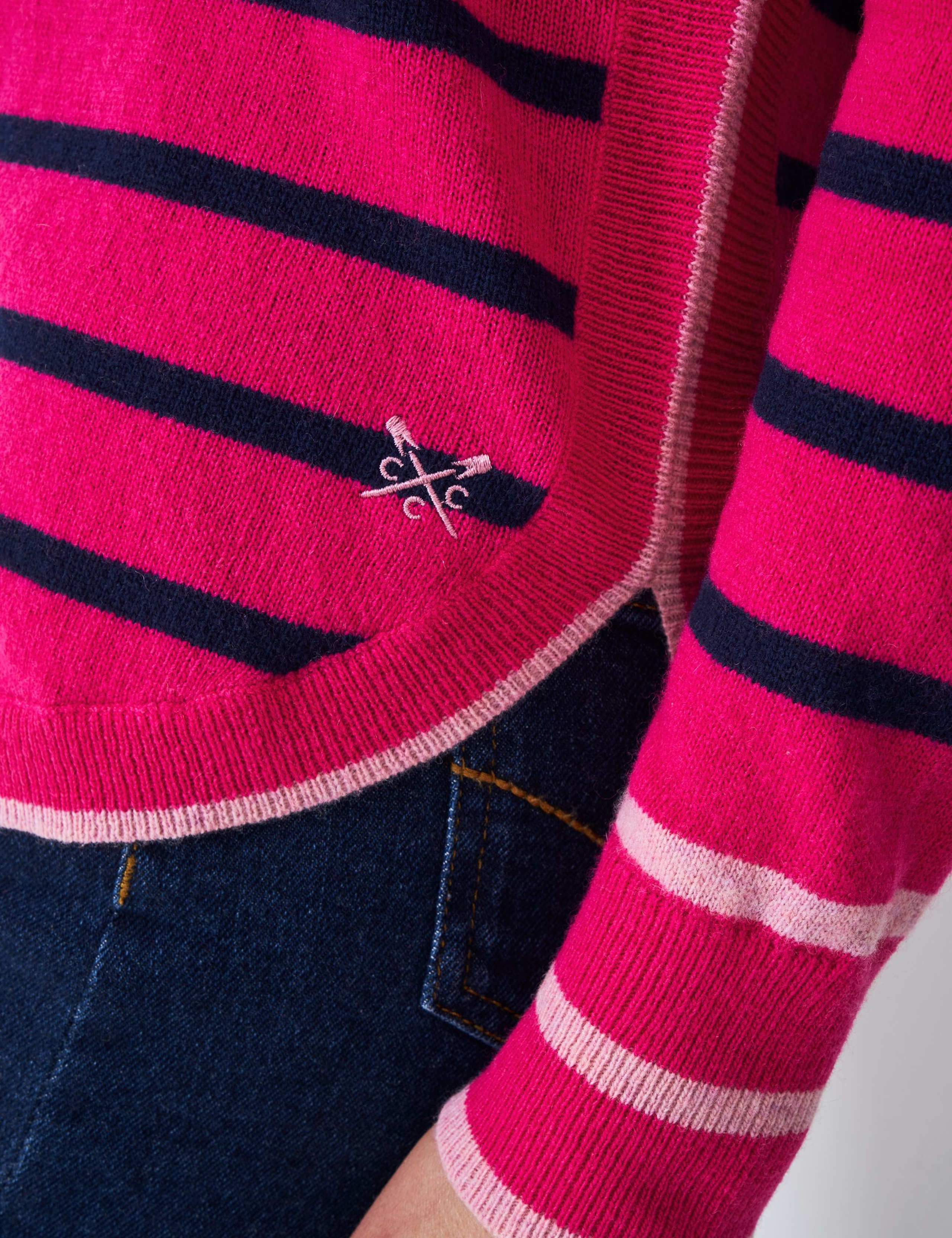 Merion Wool Rich Striped Crew Neck Jumper 4 of 5