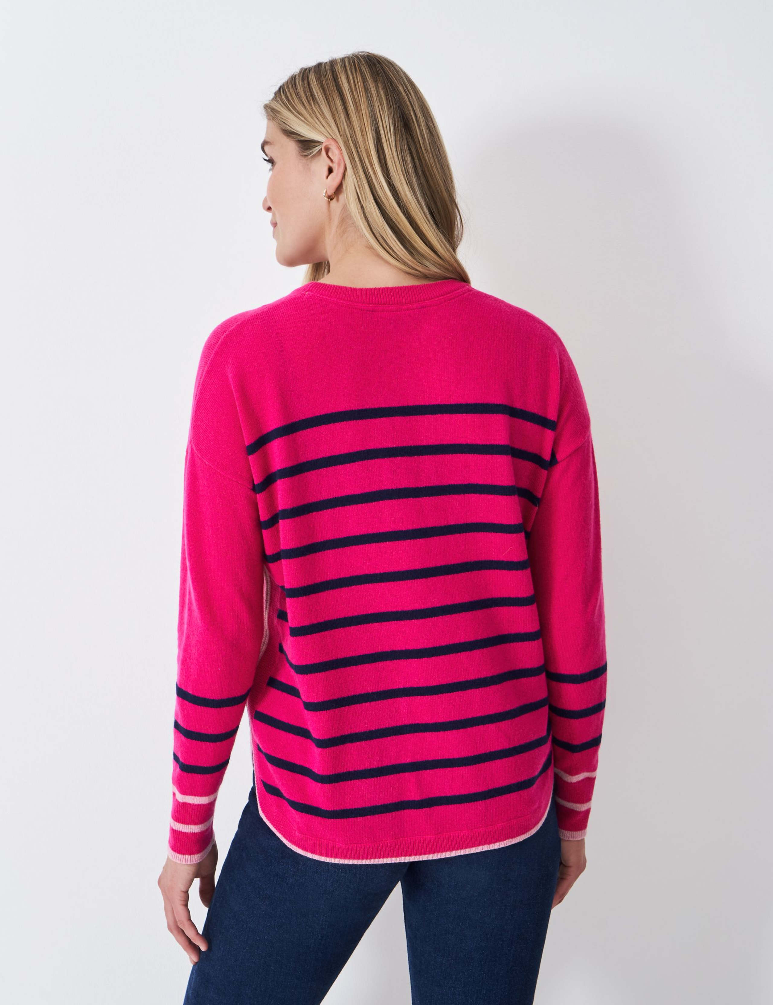 Merion Wool Rich Striped Crew Neck Jumper 5 of 5