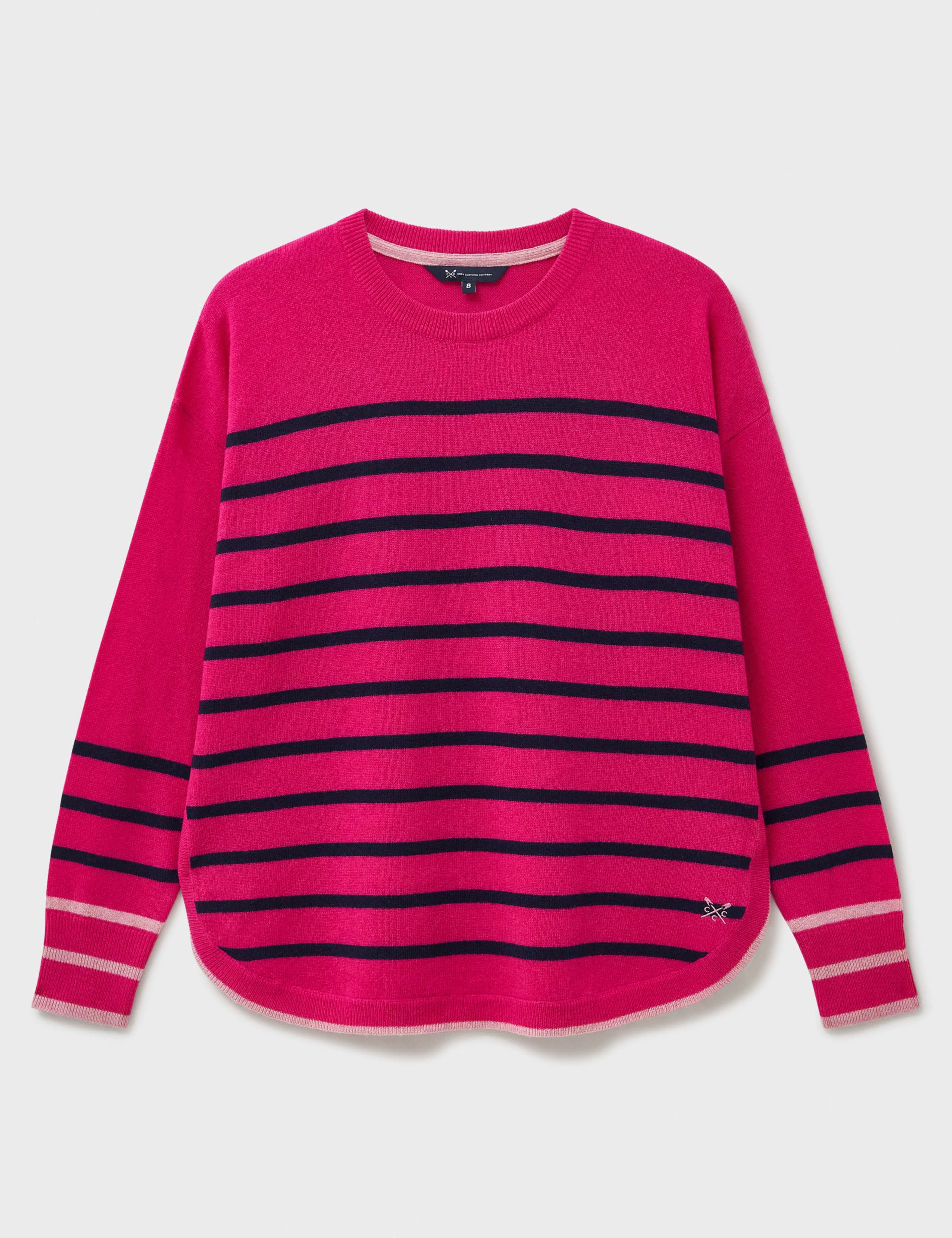 Merion Wool Rich Striped Crew Neck Jumper 2 of 5