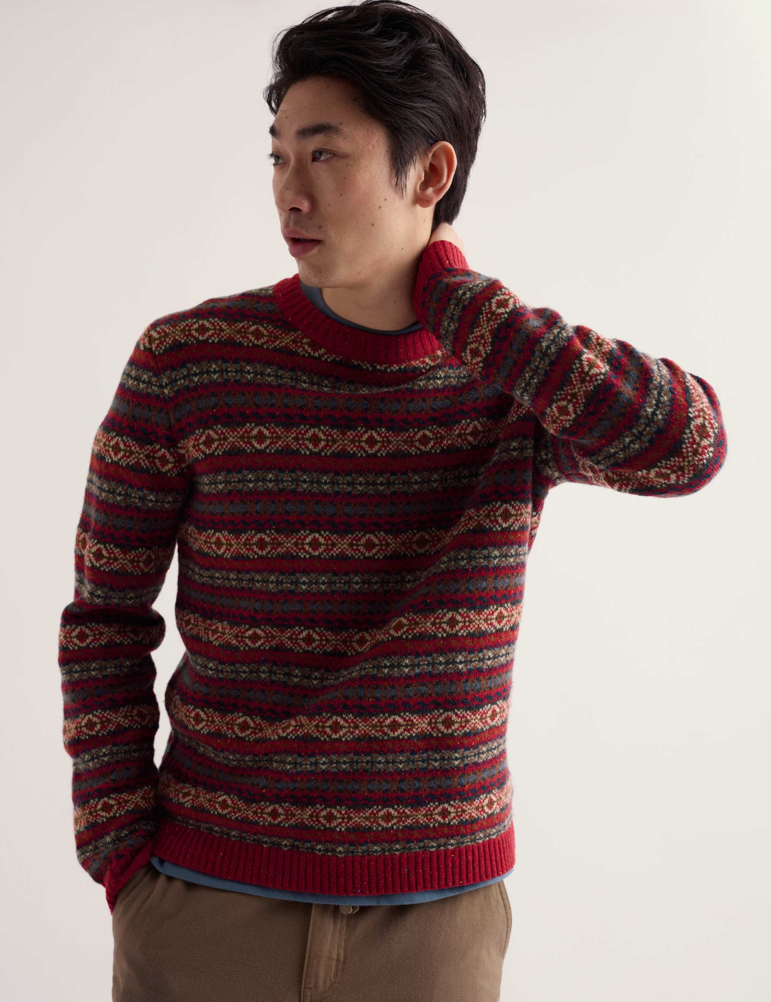 Lambswool Rich Fair Isle Crew Neck Jumper 3 of 5