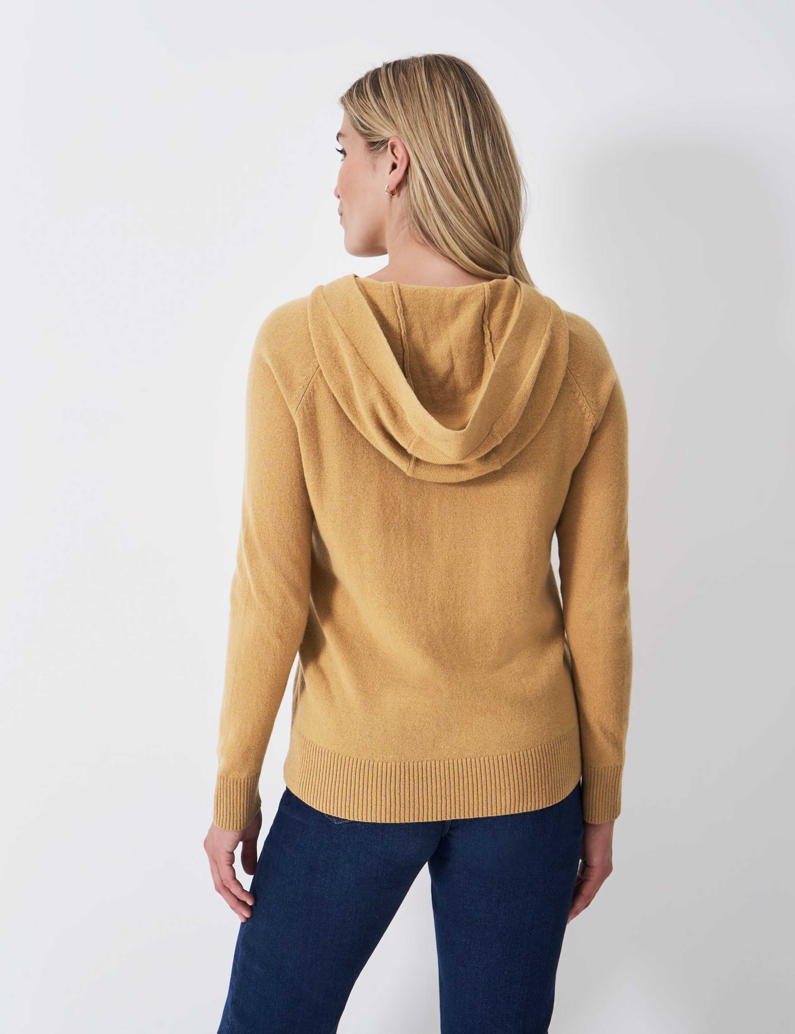 Wool Rich Textured V-Neck Hoodie 4 of 5