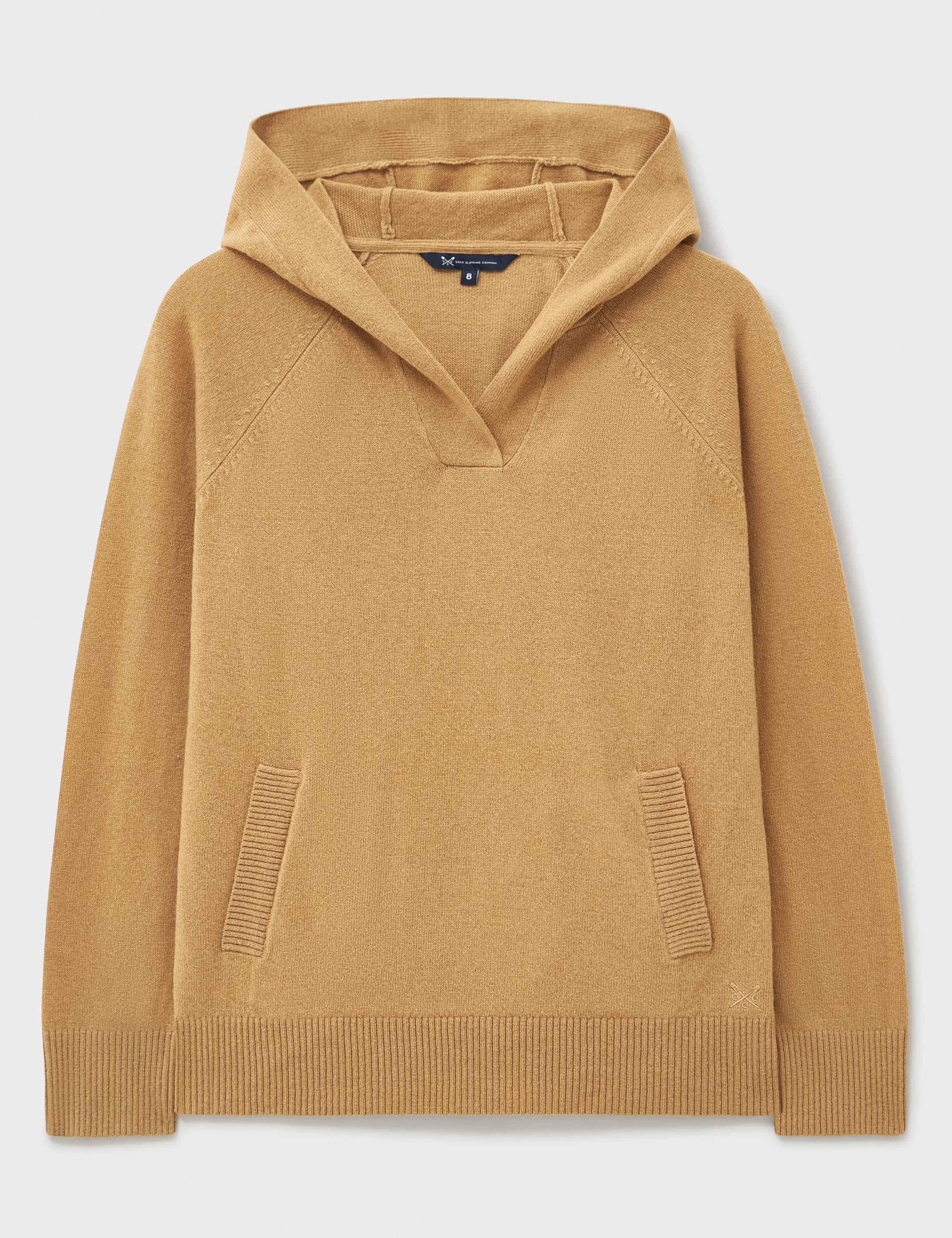 Wool Rich Textured V-Neck Hoodie 2 of 5