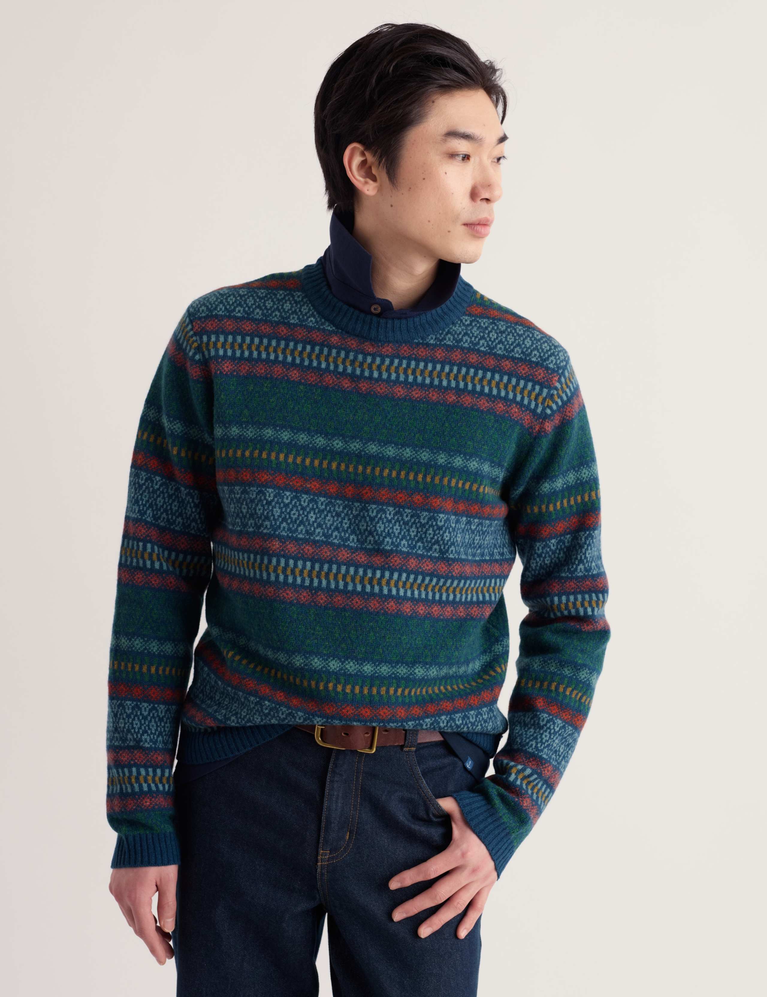 Lambswool Rich Fair Isle Crew Neck Jumper 4 of 5