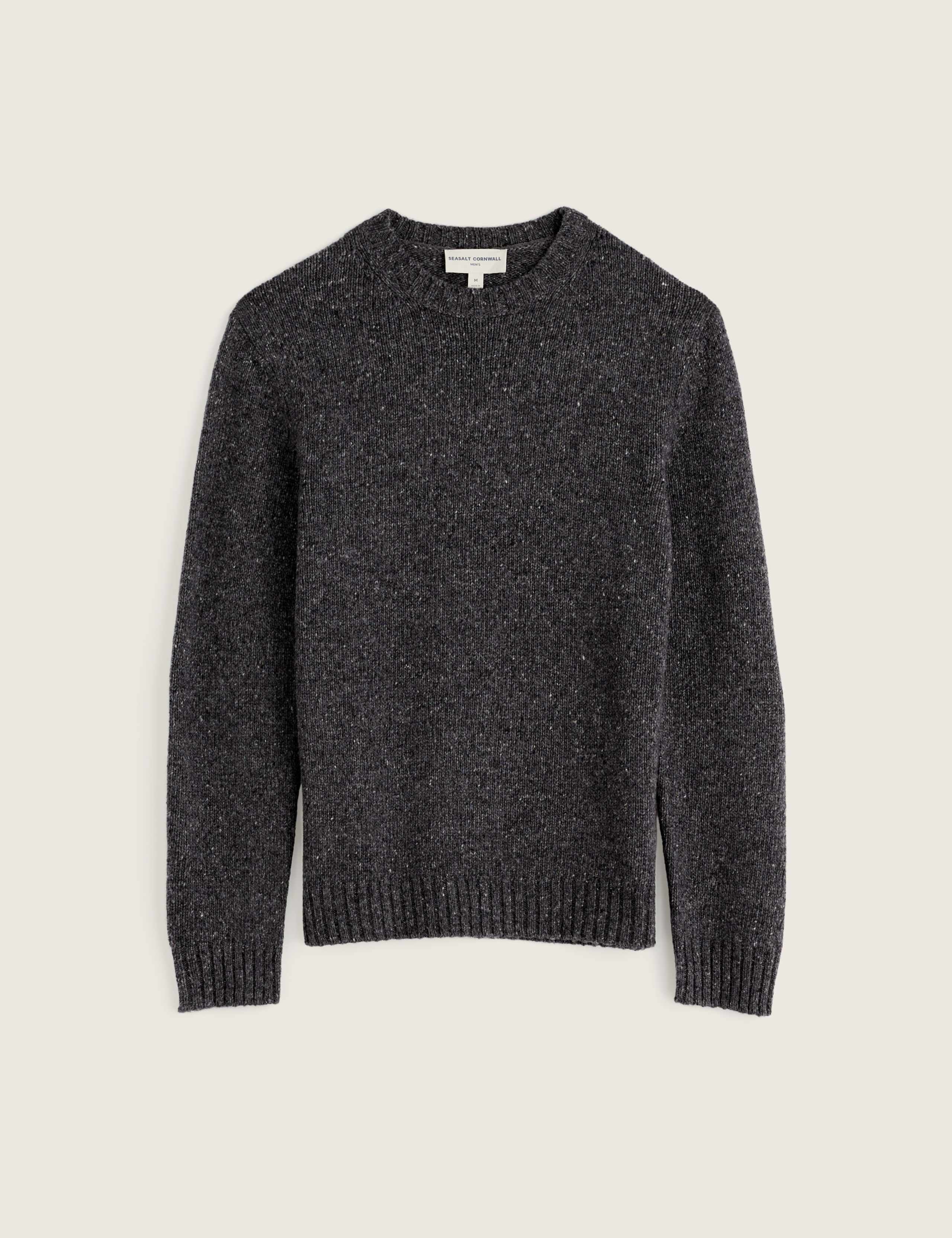 Merino Wool Rich Flecked Crew Neck Jumper 2 of 5