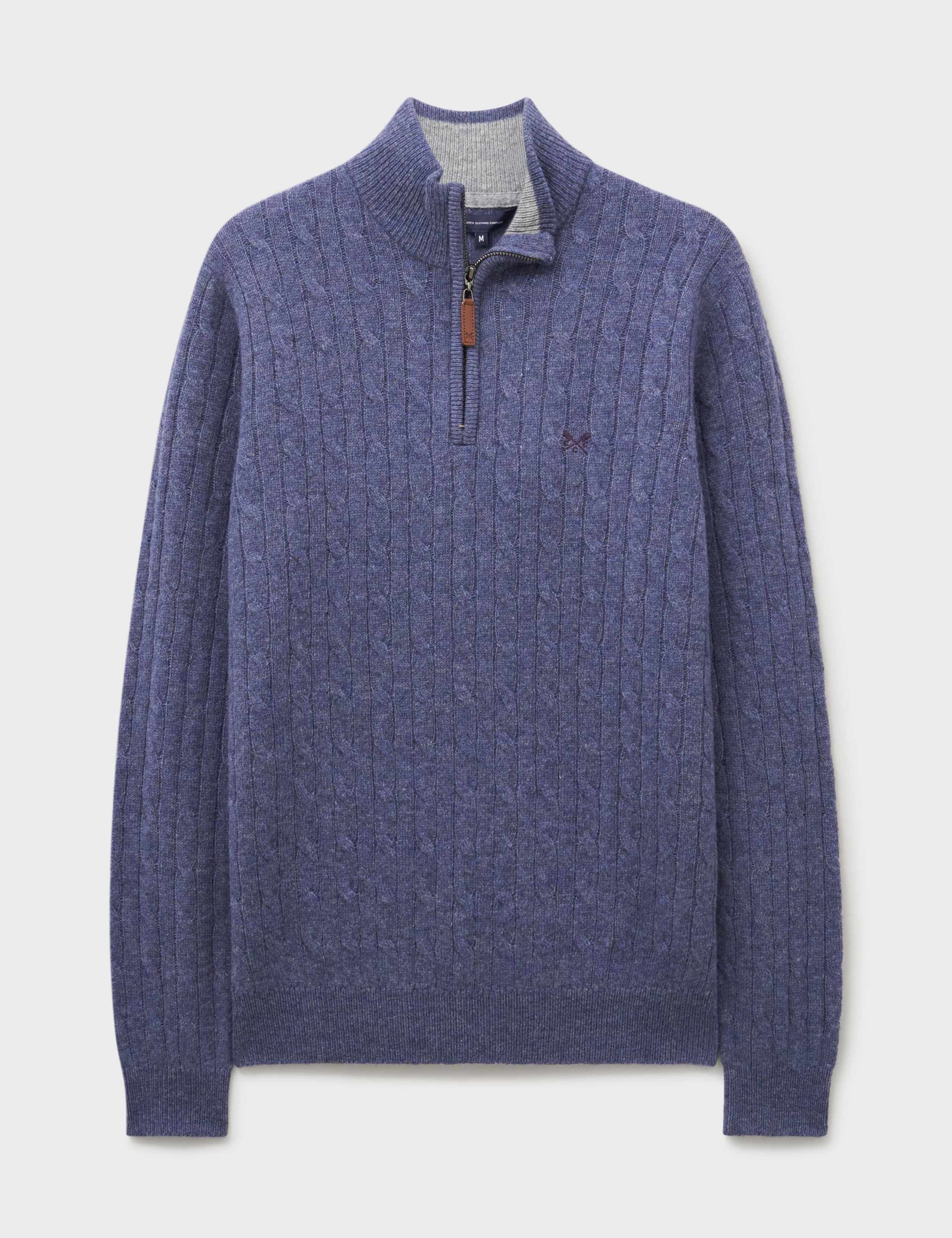 Lambswool Rich Cable Half Zip Jumper 2 of 5