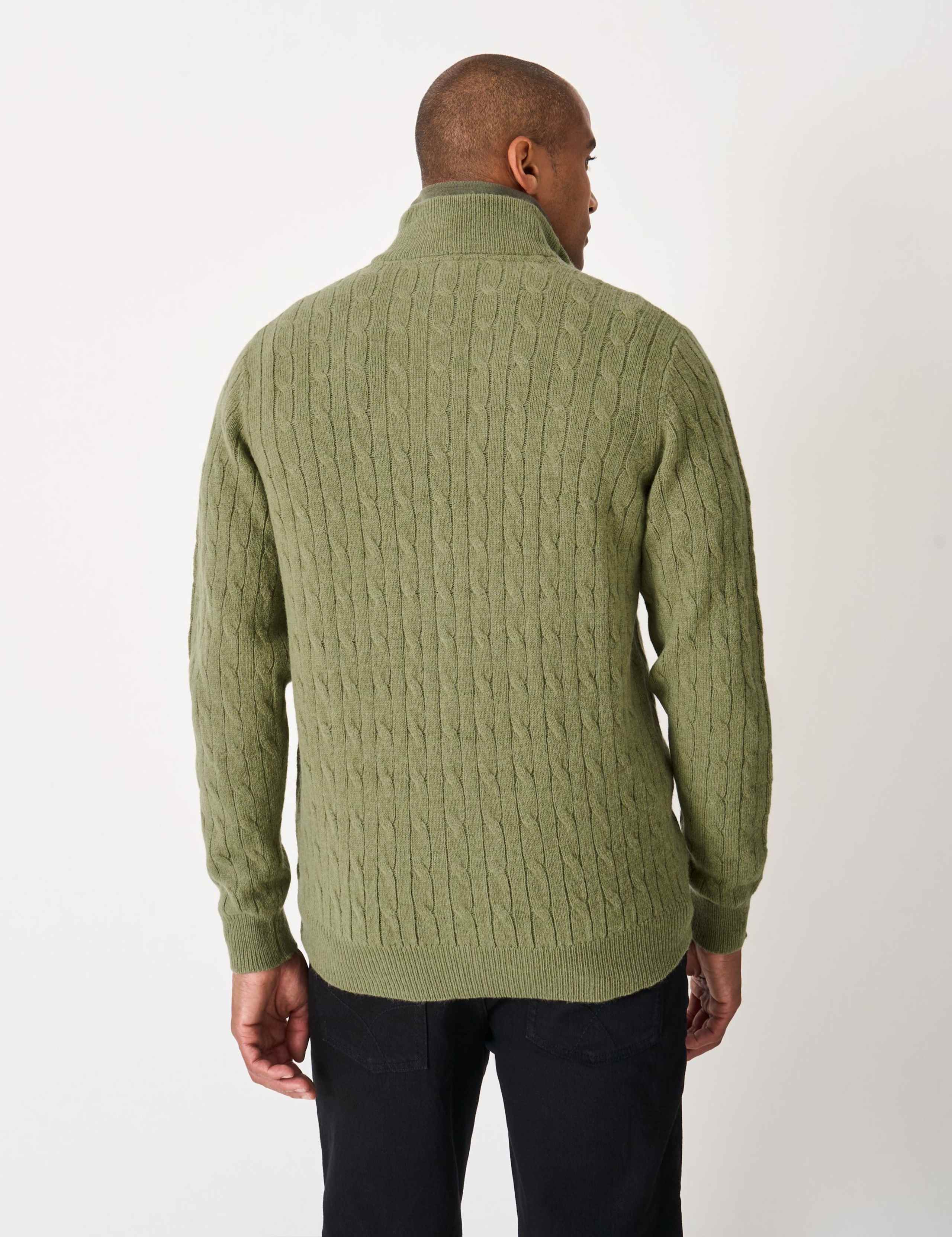 Lambswool Rich Cable Half Zip Jumper 3 of 5