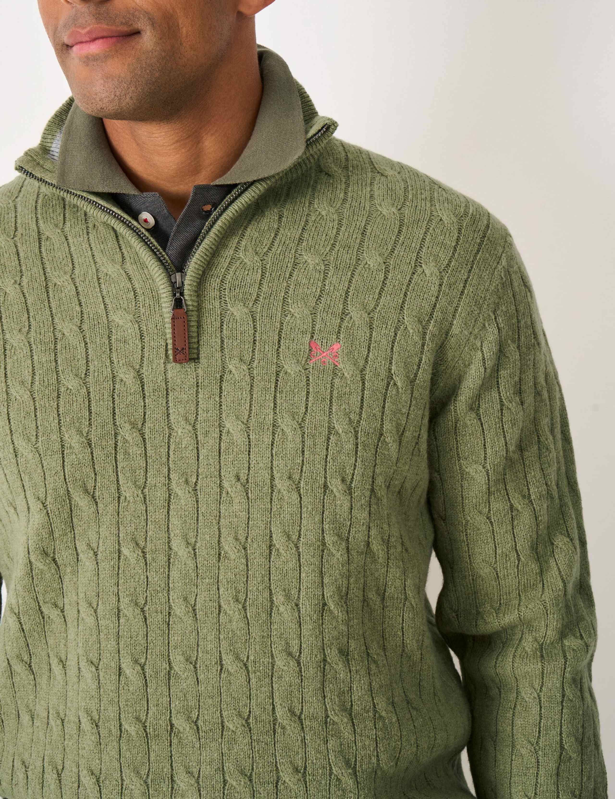 Lambswool Rich Cable Half Zip Jumper 4 of 5