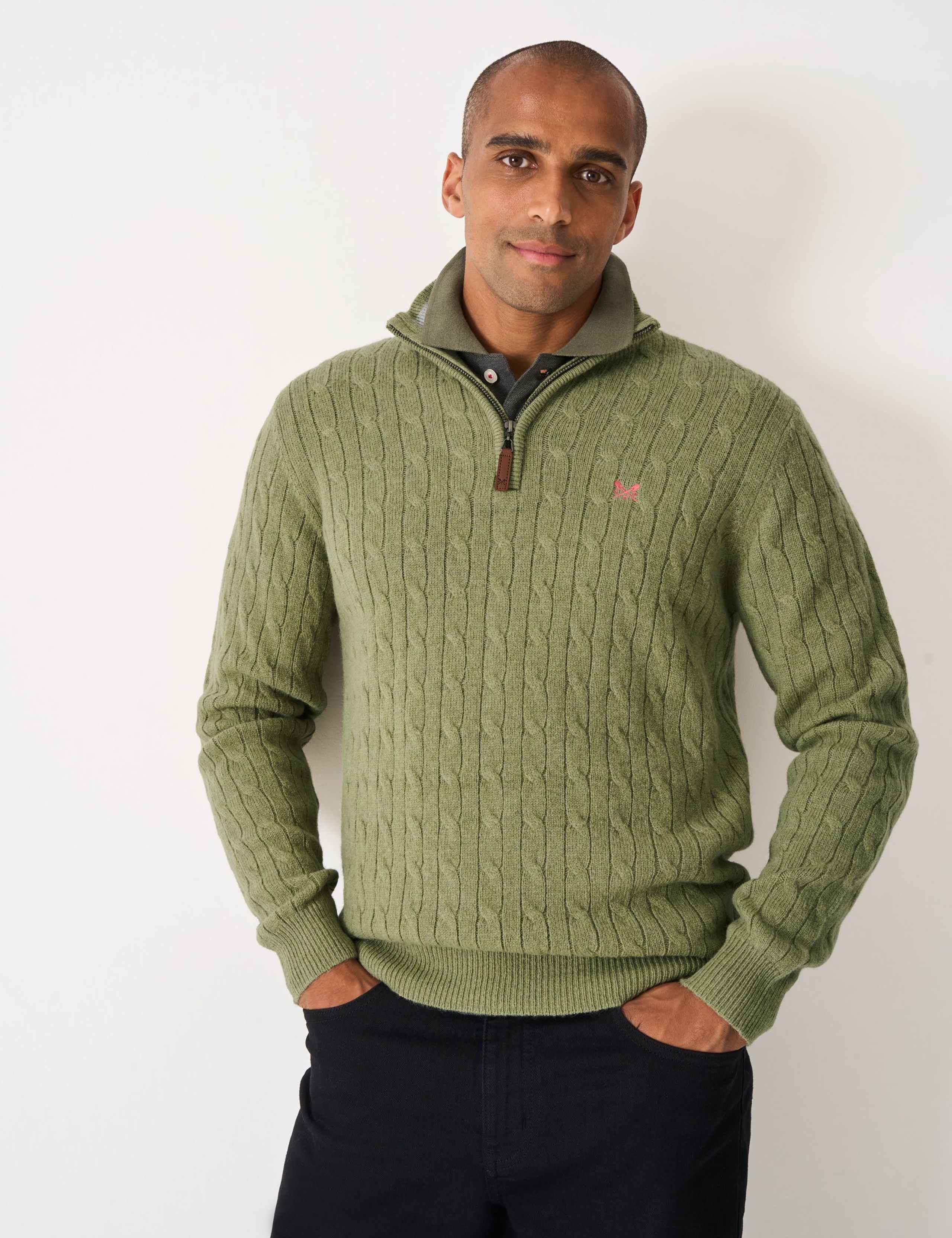 Lambswool Rich Cable Half Zip Jumper 5 of 5