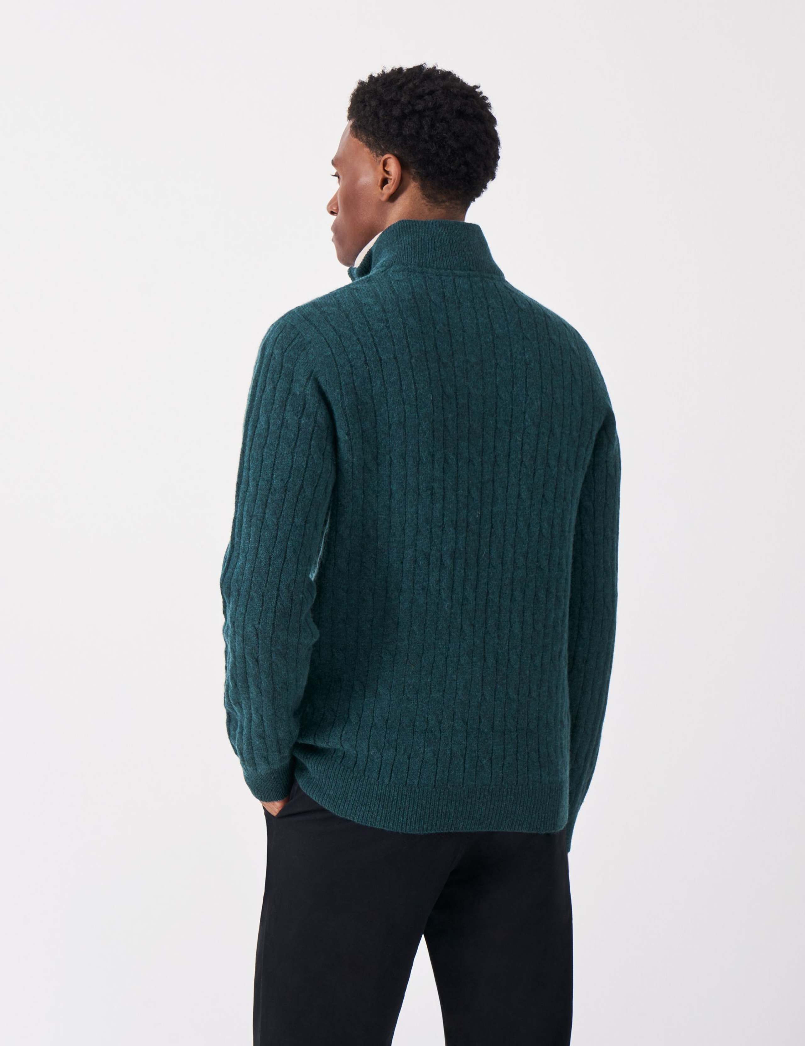 Lambswool Rich Cable Half Zip Jumper 3 of 5
