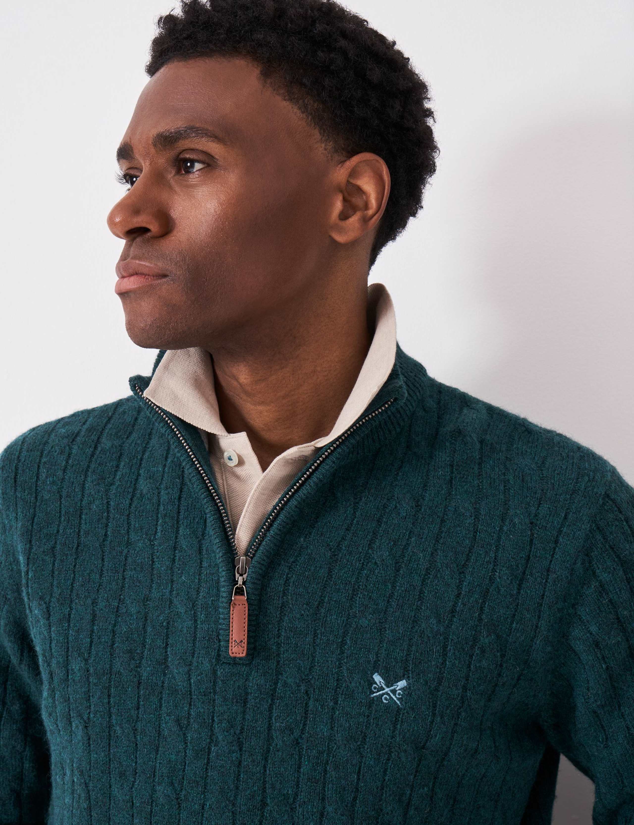 Lambswool Rich Cable Half Zip Jumper 4 of 5