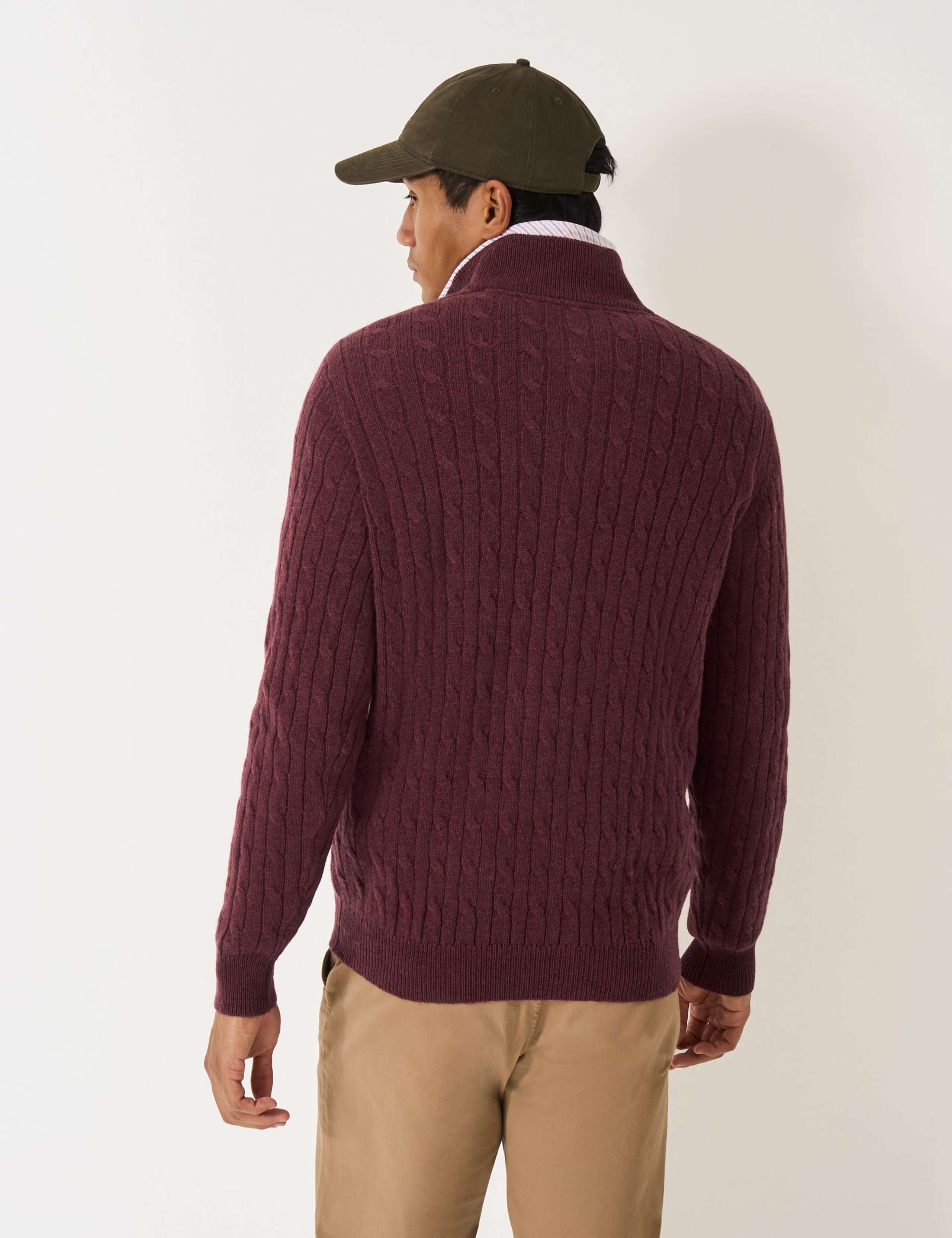 Lambswool Rich Cable Half Zip Jumper 4 of 5