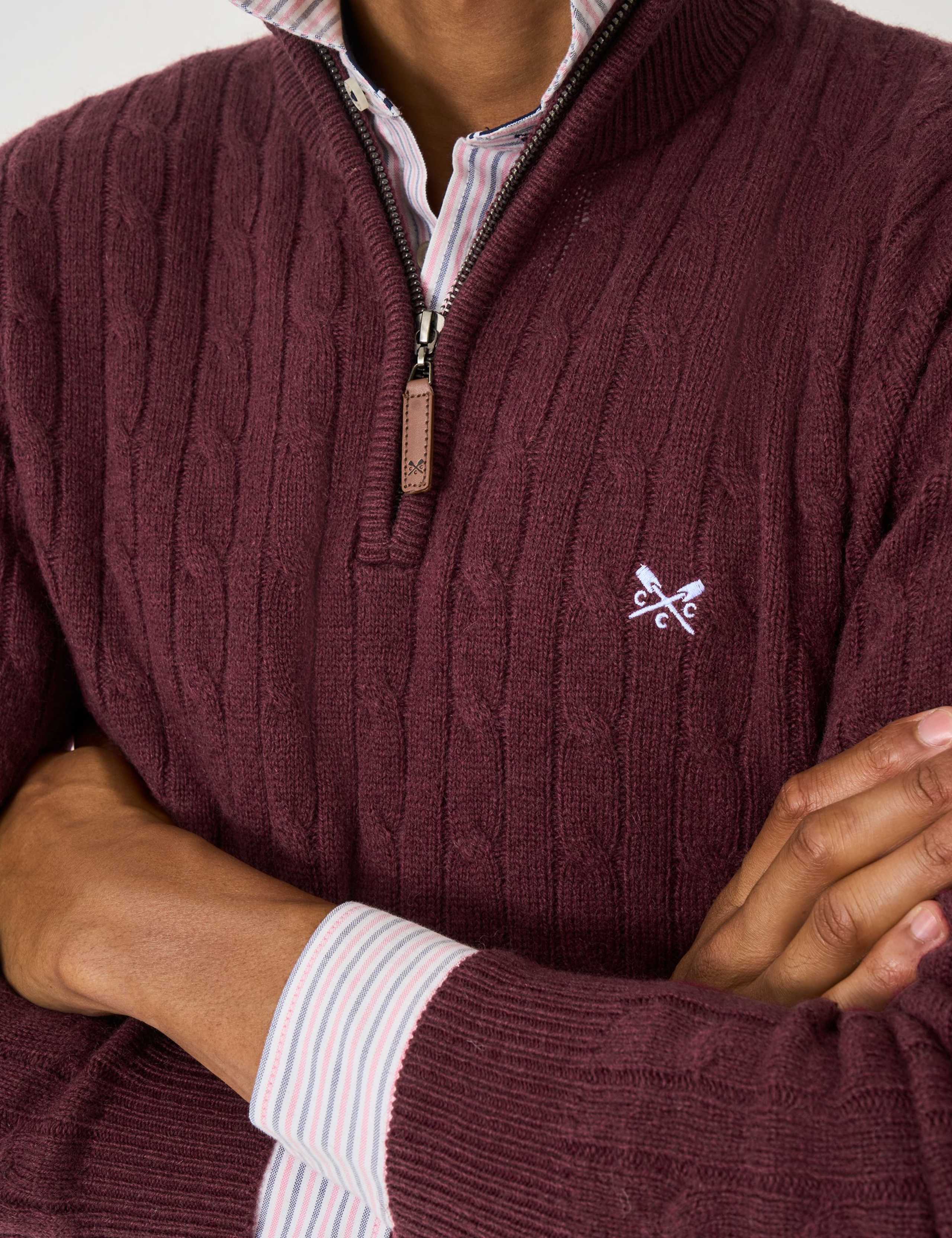 Lambswool Rich Cable Half Zip Jumper 5 of 5