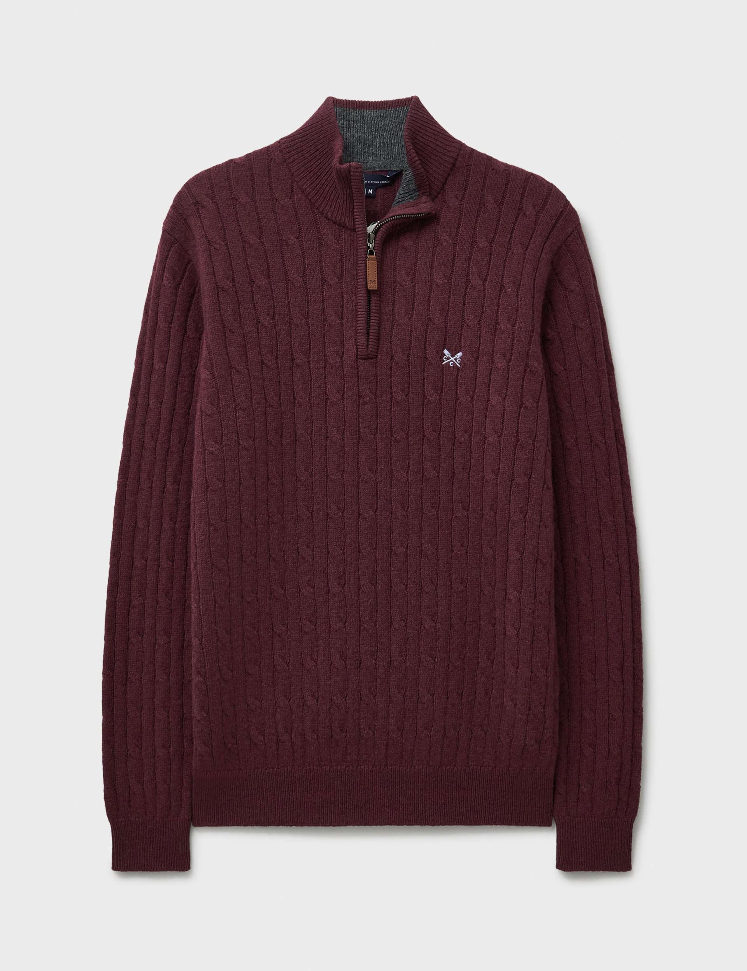 Lambswool Rich Cable Half Zip Jumper 2 of 5