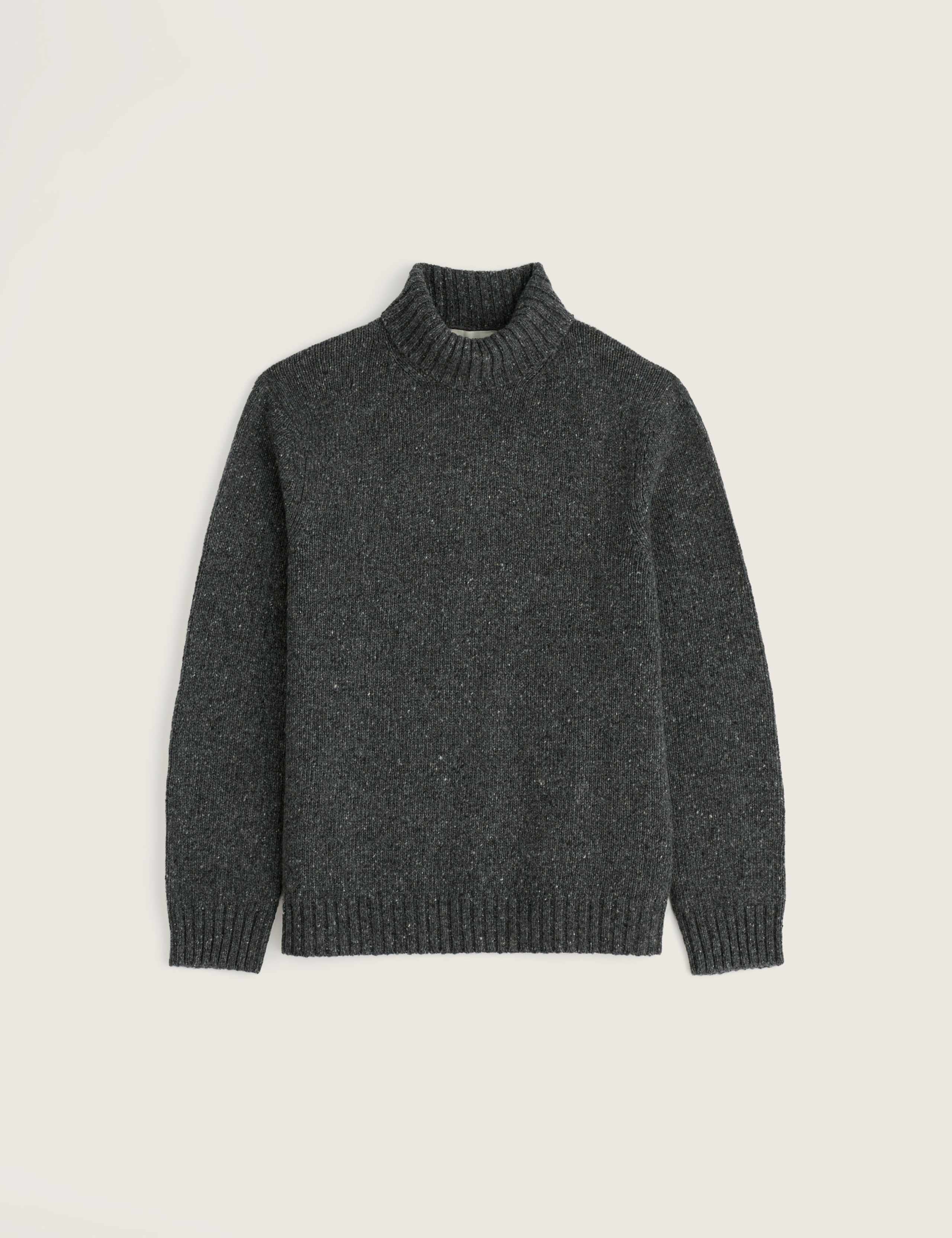 Merino Wool Rich Flecked Roll Neck Jumper 2 of 5