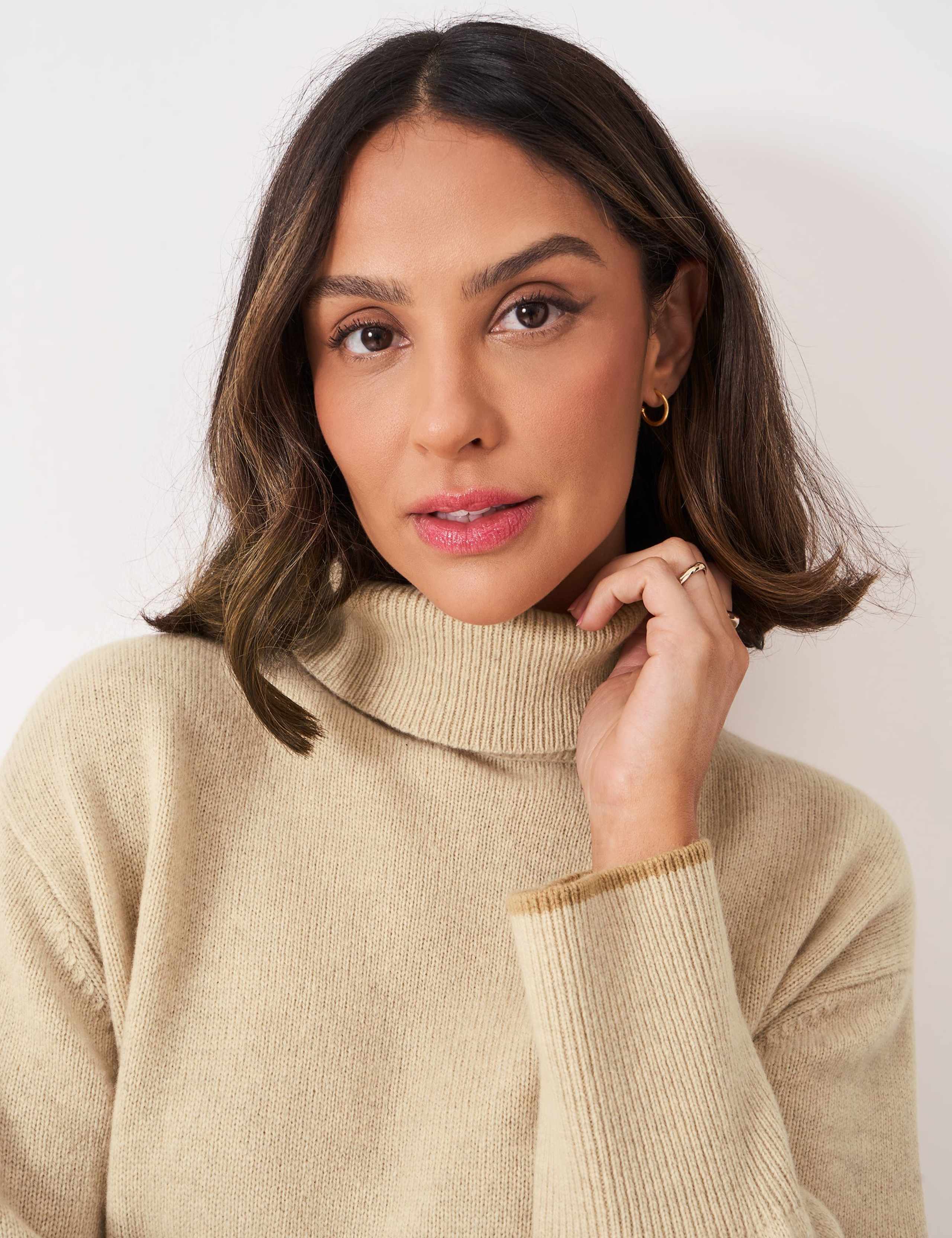 Wool Rich Textured Roll Neck Jumper 5 of 5