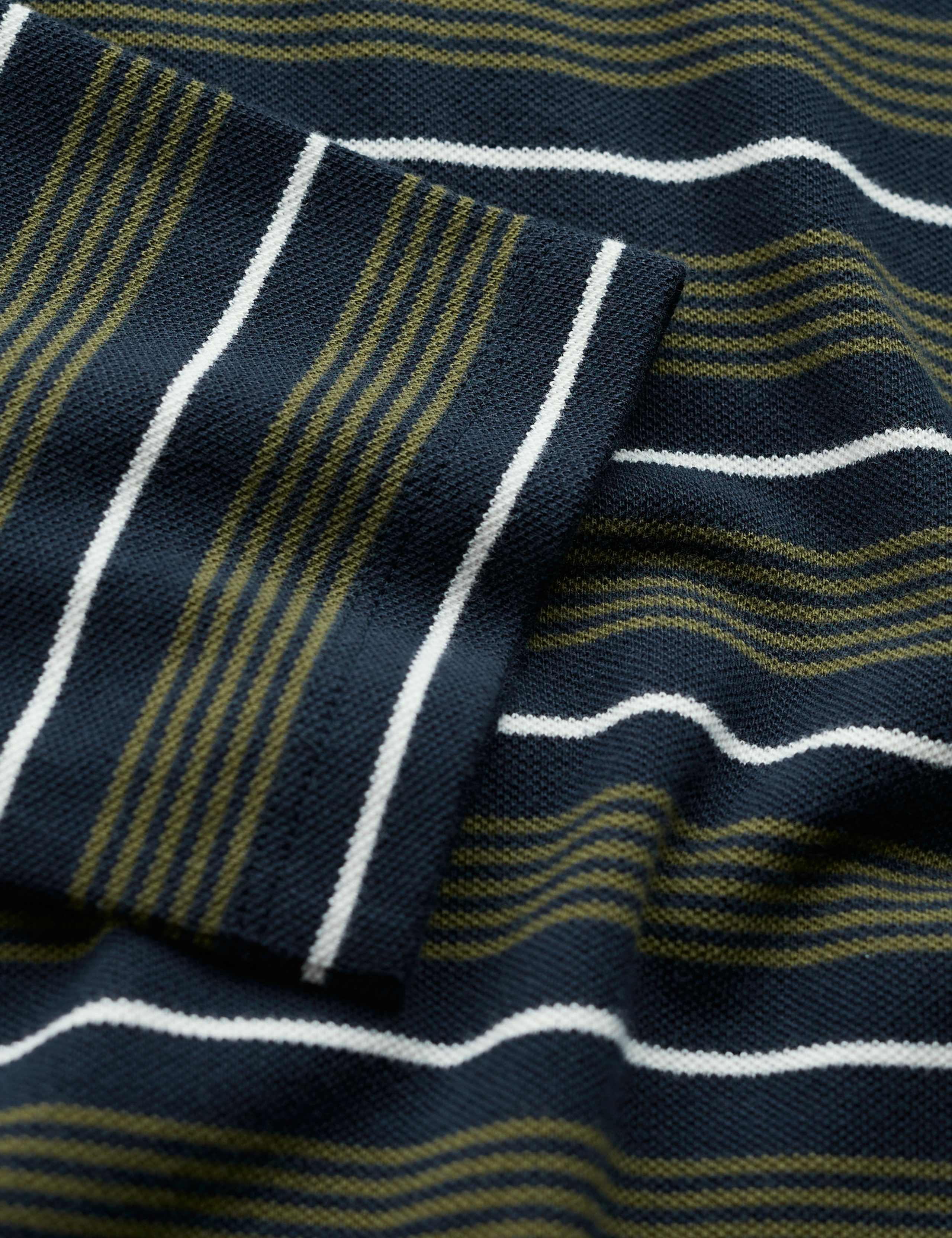 Pure Cotton Striped Long Sleeve Polo Shirt 5 of 5