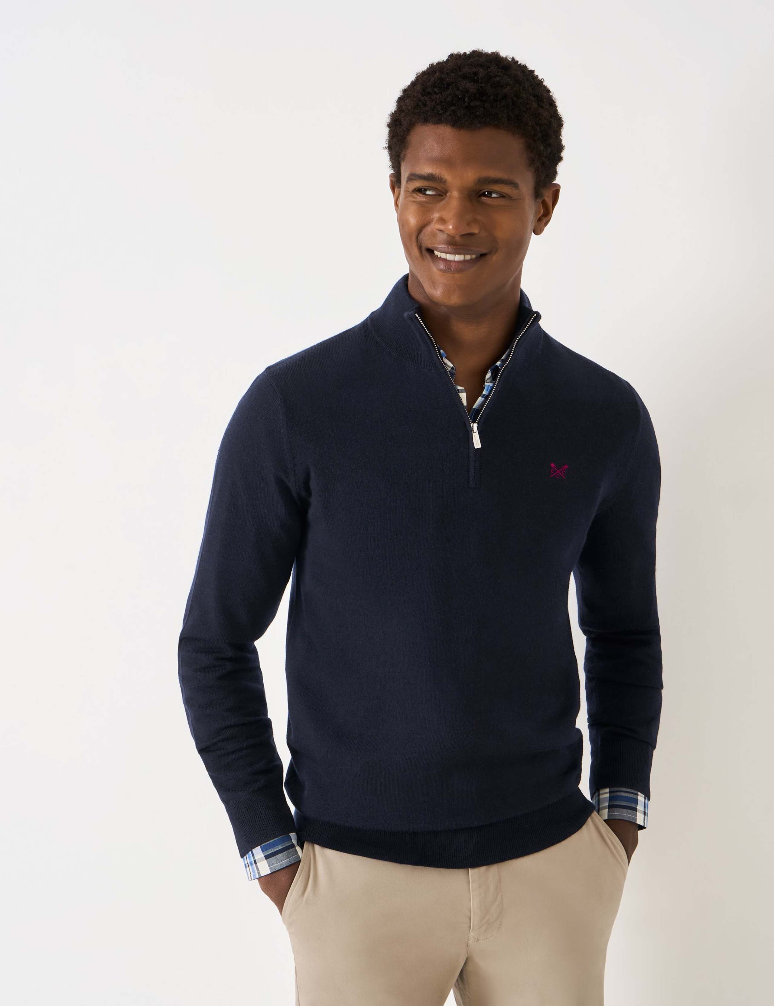 Pure Merino Wool Half Zip Jumper 3 of 4