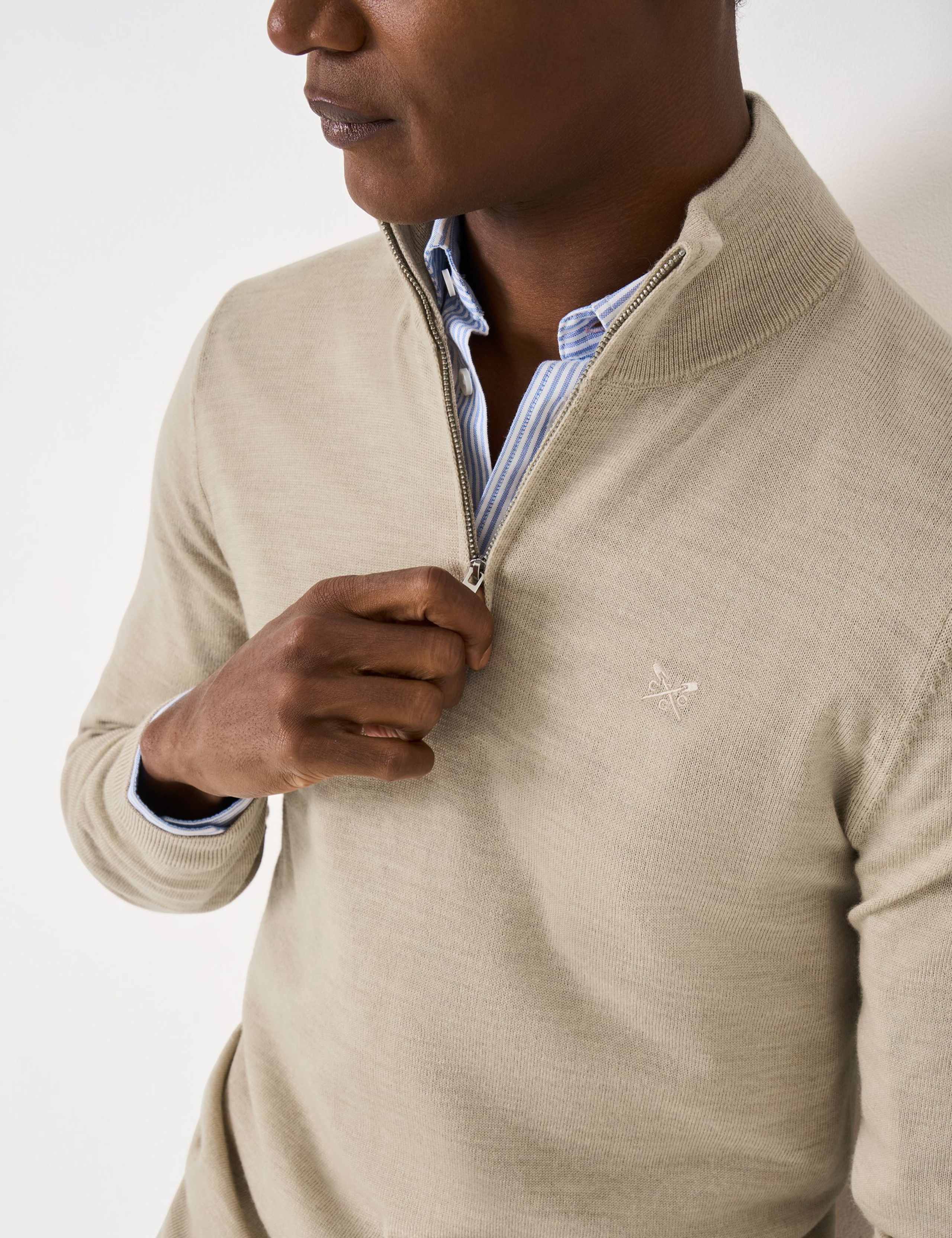 Pure Merino Wool Half Zip Jumper 5 of 5