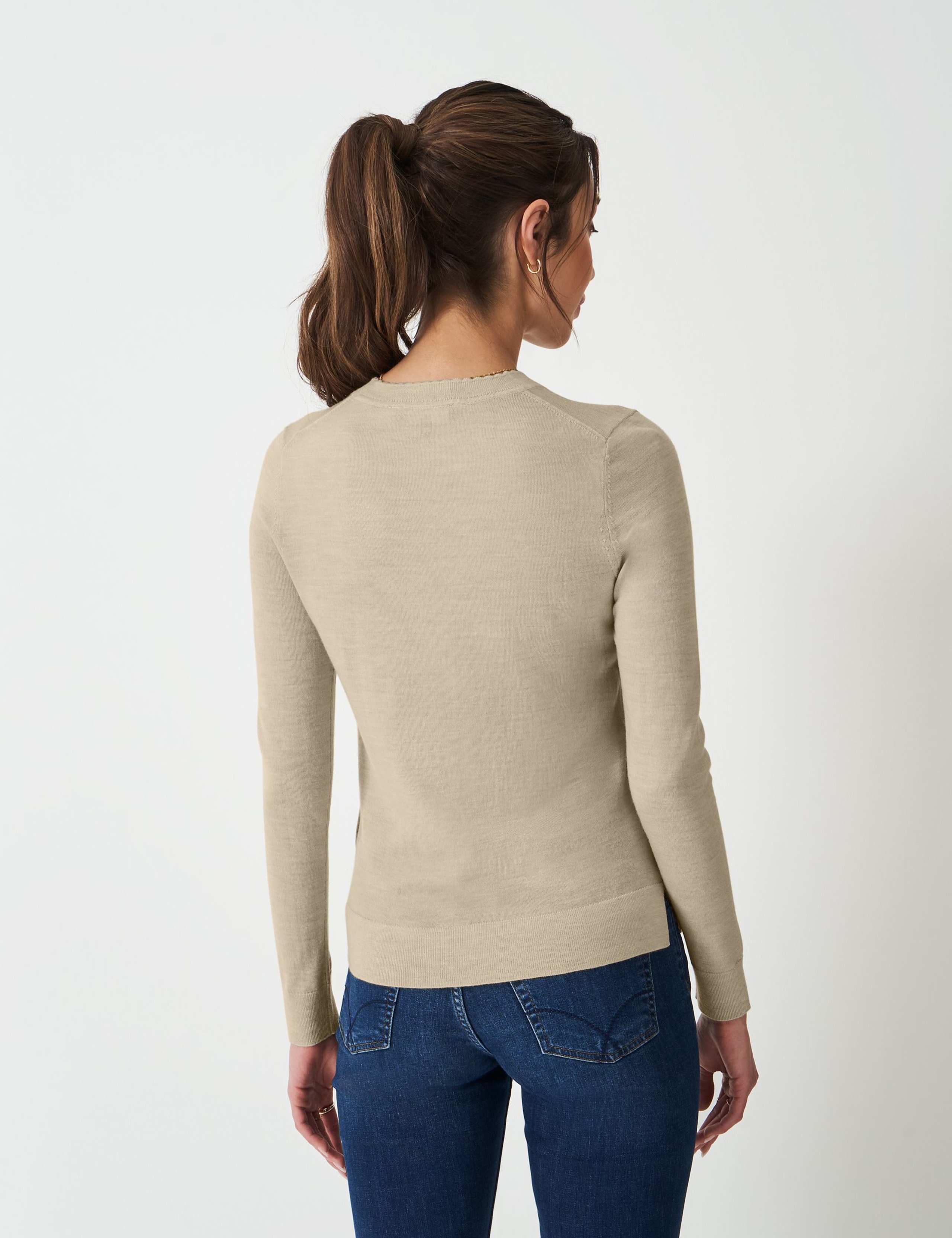 Pure Merino Wool Crew Neck Jumper 4 of 5