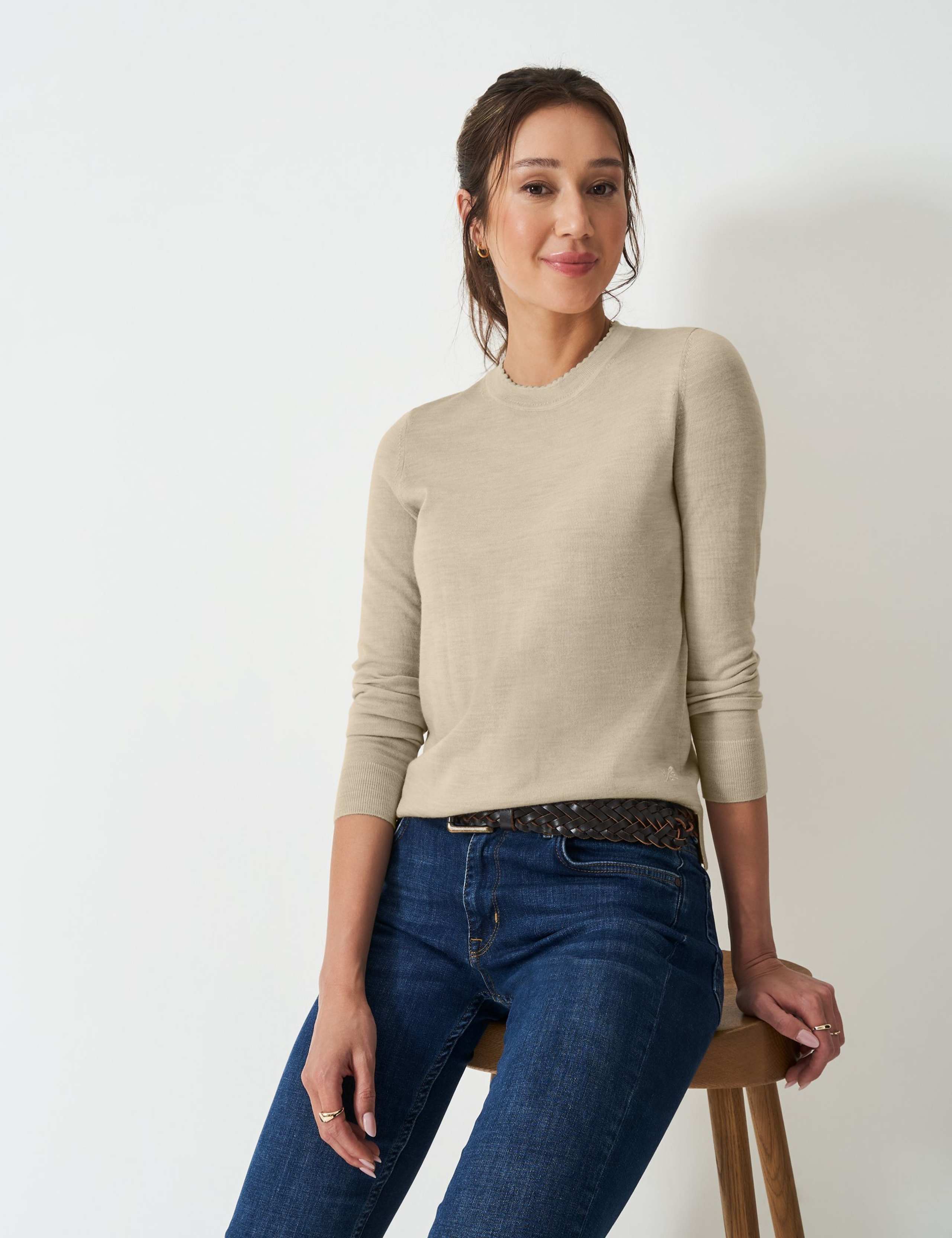 Pure Merino Wool Crew Neck Jumper 5 of 5