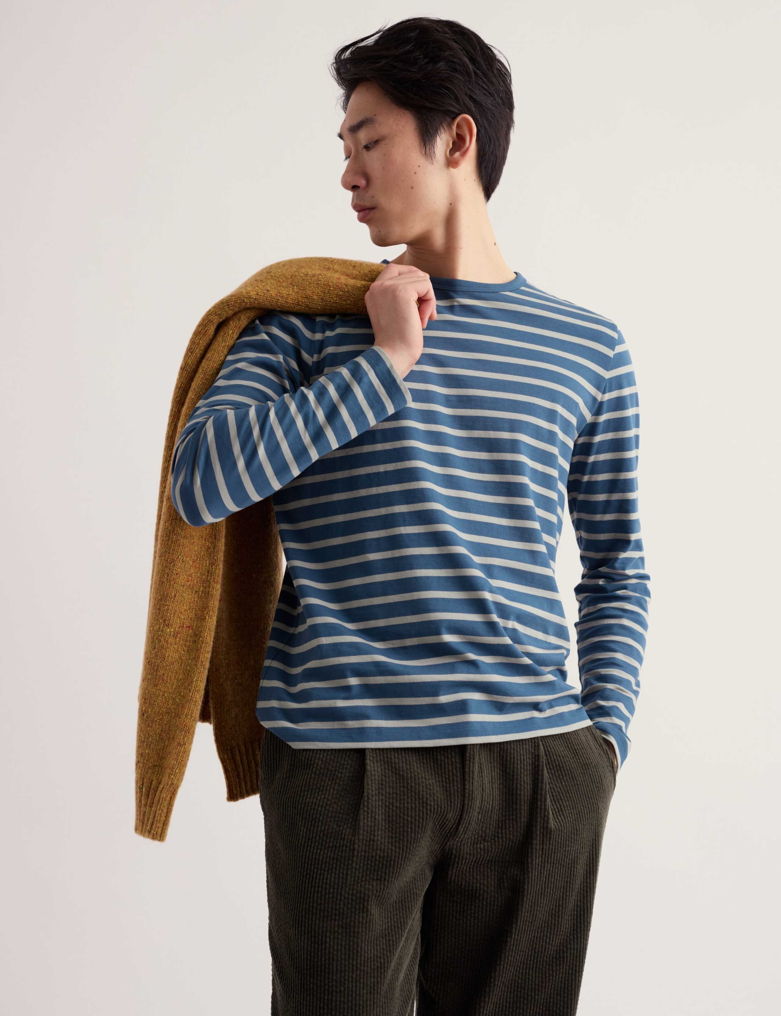 Pure Cotton Striped Long Sleeve Top 1 of 5