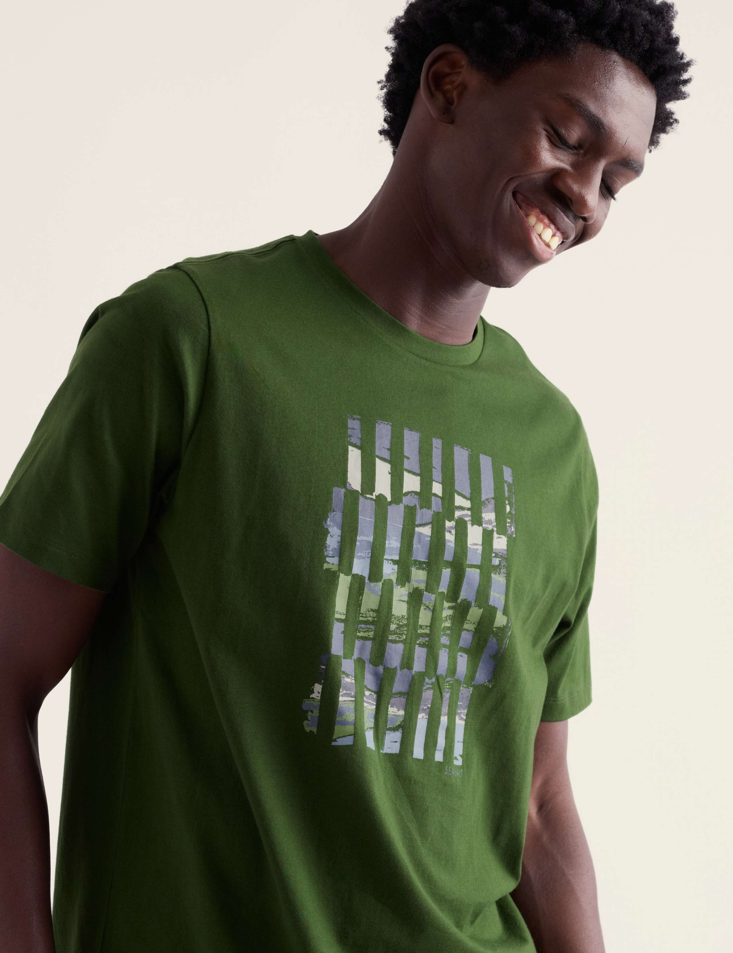 Pure Cotton Abstract Graphic T-Shirt 3 of 5