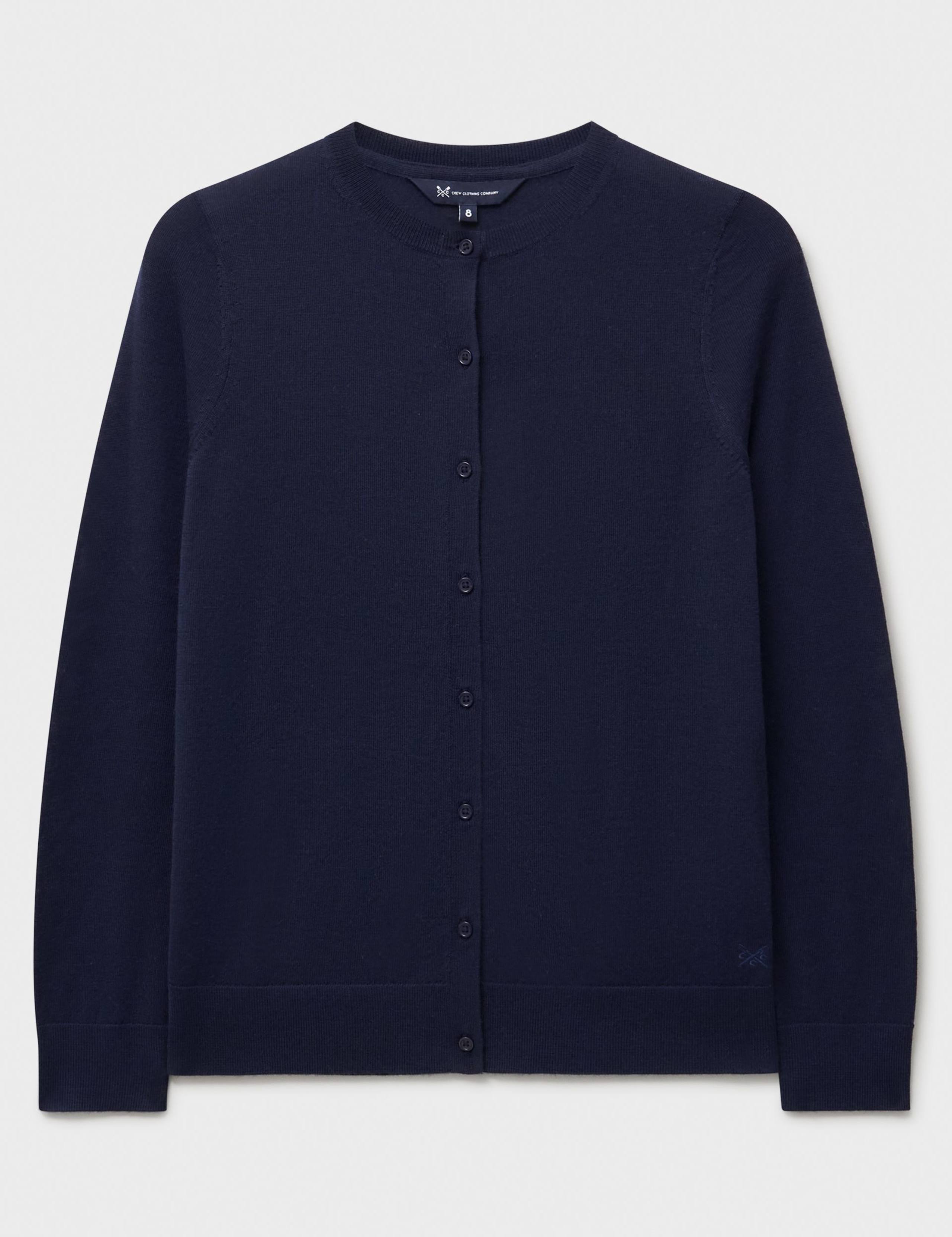 Pure Merino Wool Crew Neck Cardigan 2 of 5