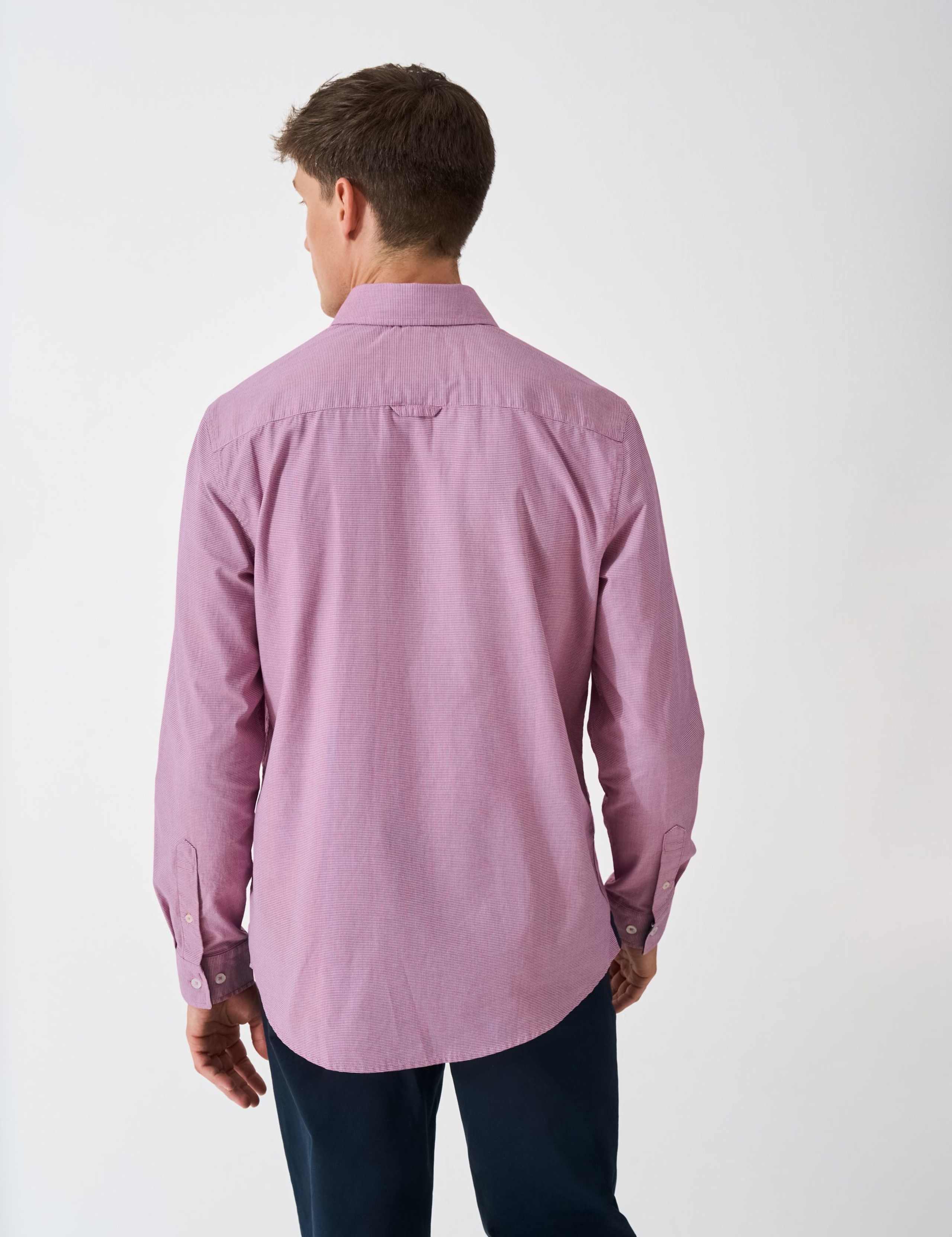 Pure Cotton Puppytooth Oxford Shirt 4 of 5