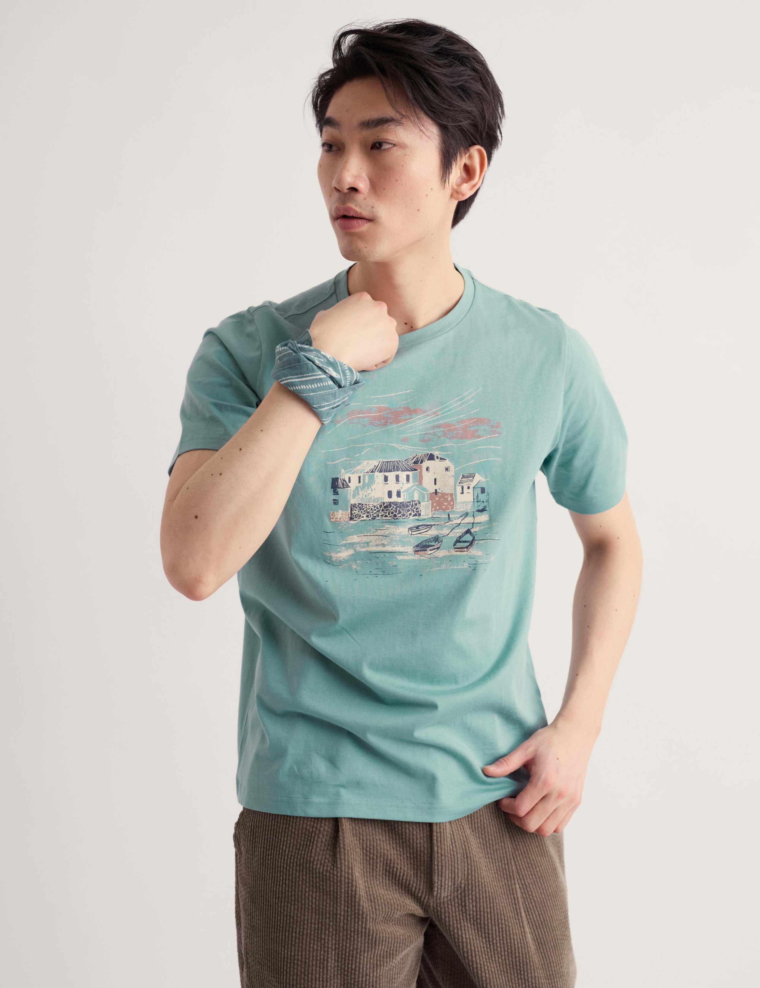 Pure Cotton Harbour Graphic T-Shirt 4 of 5