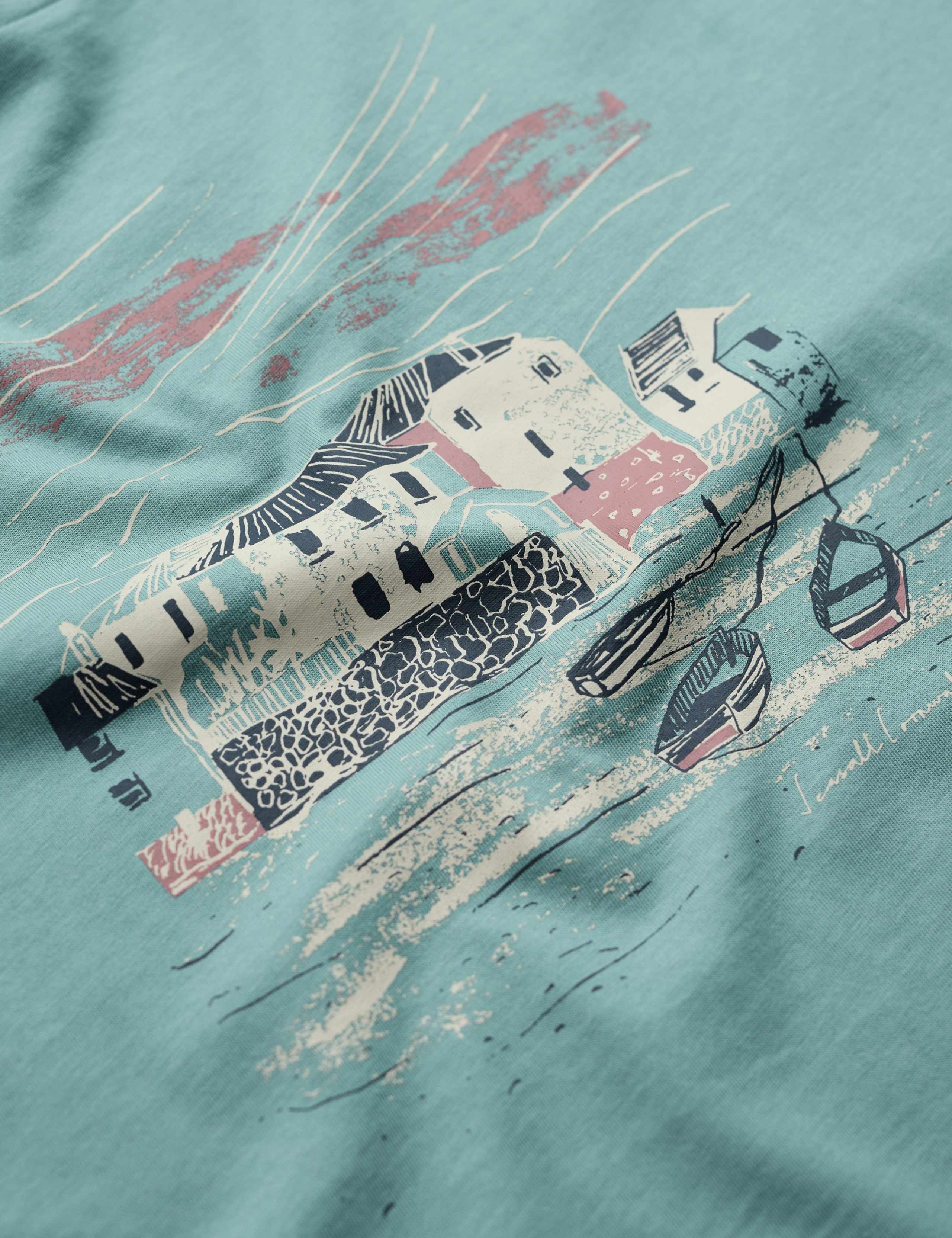 Pure Cotton Harbour Graphic T-Shirt 5 of 5