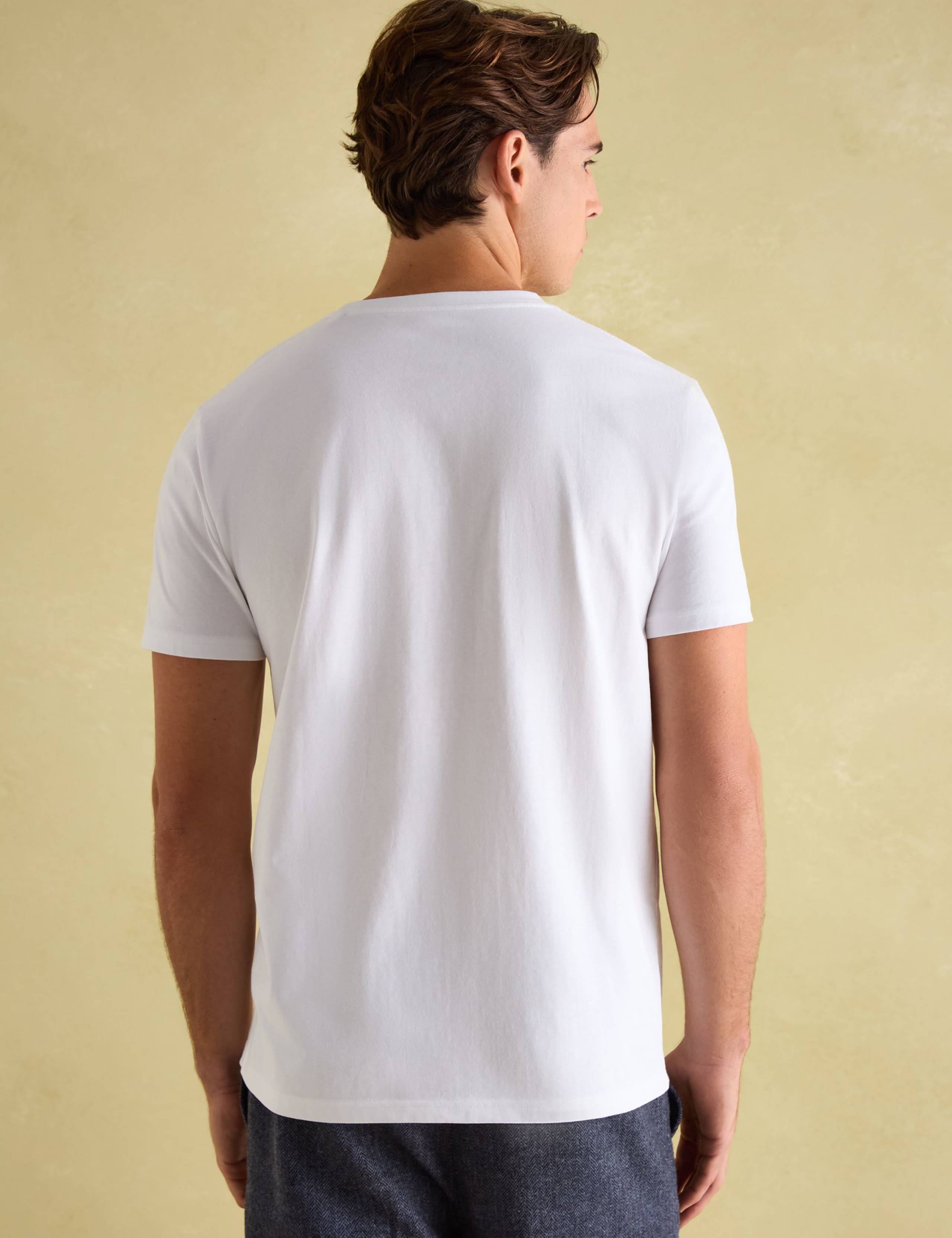 2pk Pure Cotton Crew Neck T-Shirts 4 of 7