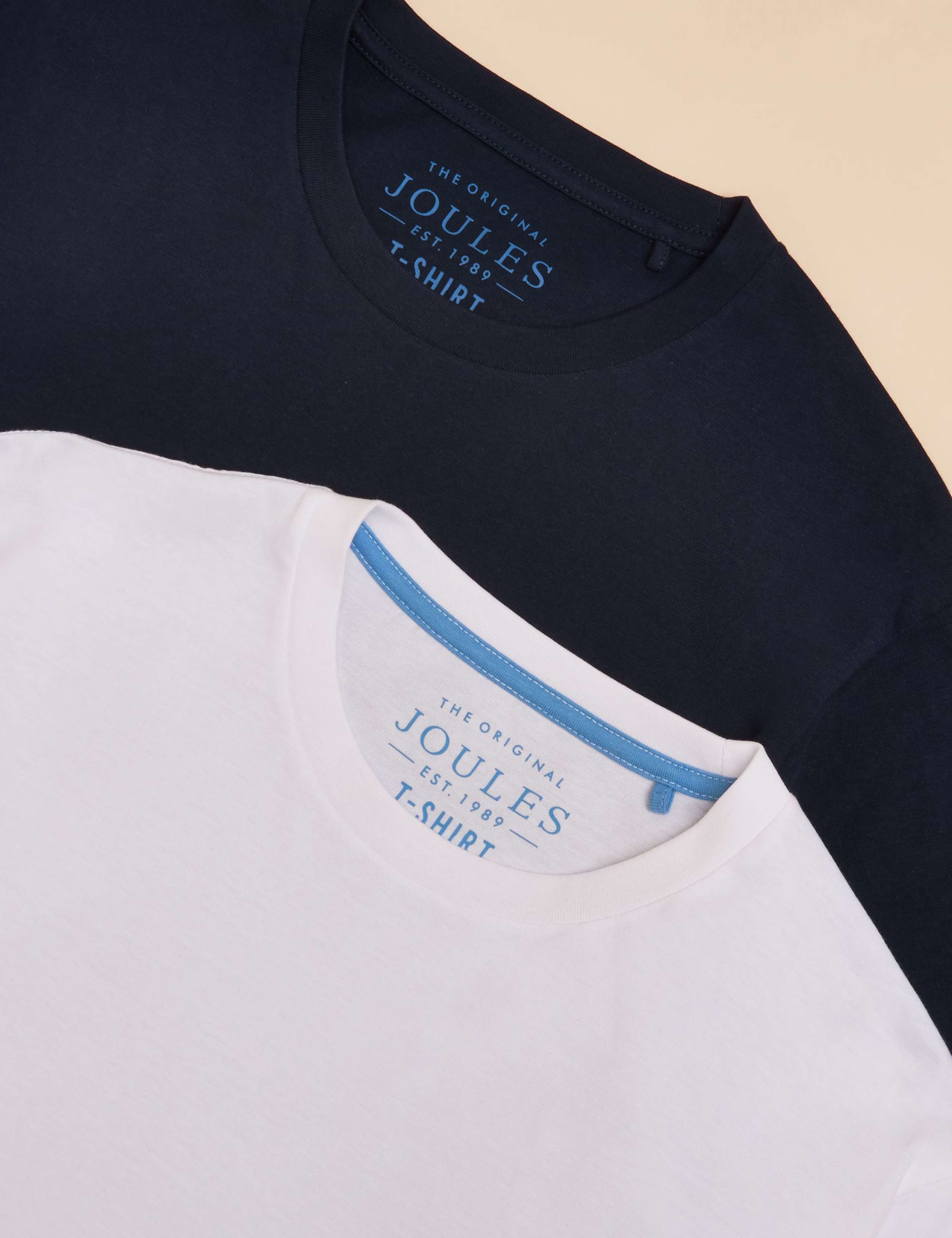 2pk Pure Cotton Crew Neck T-Shirts 2 of 7