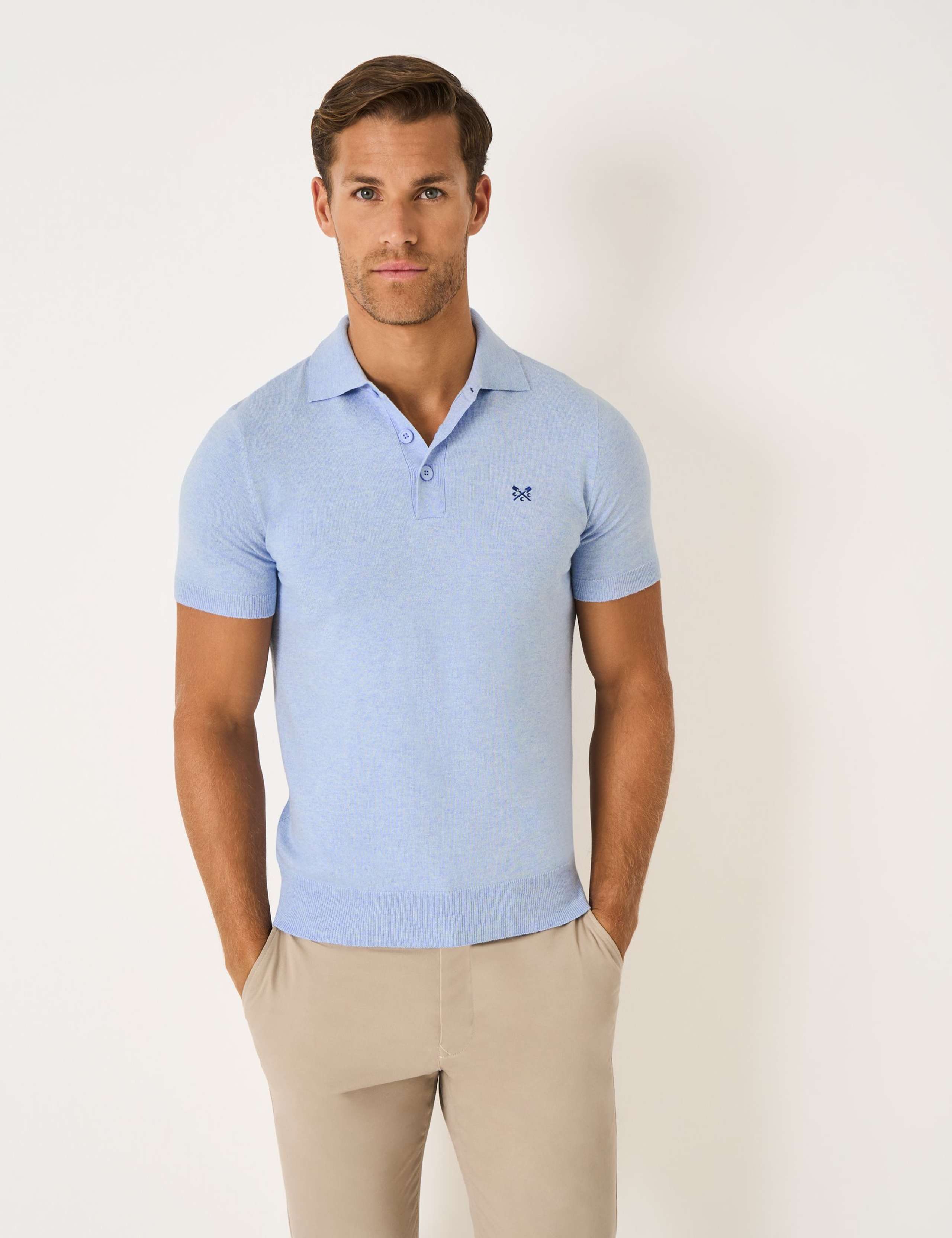 Cotton Blend Knitted Polo Shirt 3 of 5