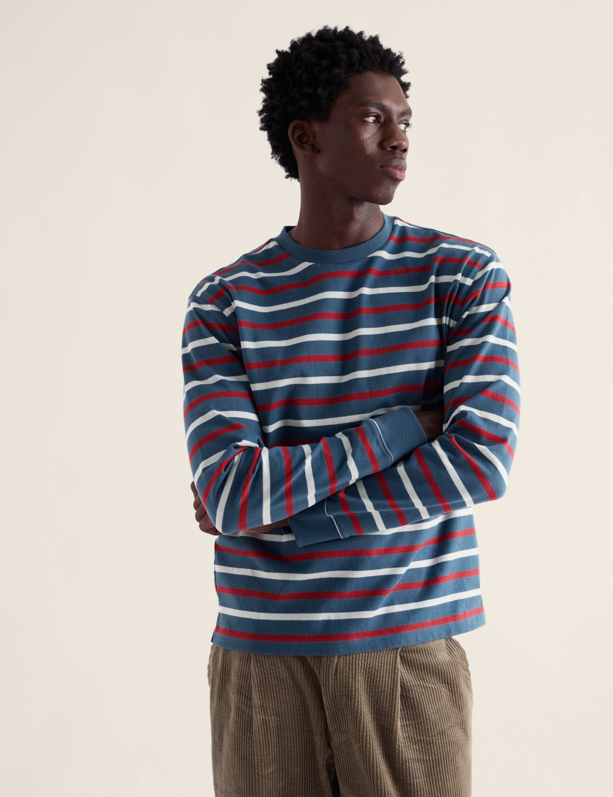 Pure Cotton Jersey Striped Long Sleeve Top 3 of 5