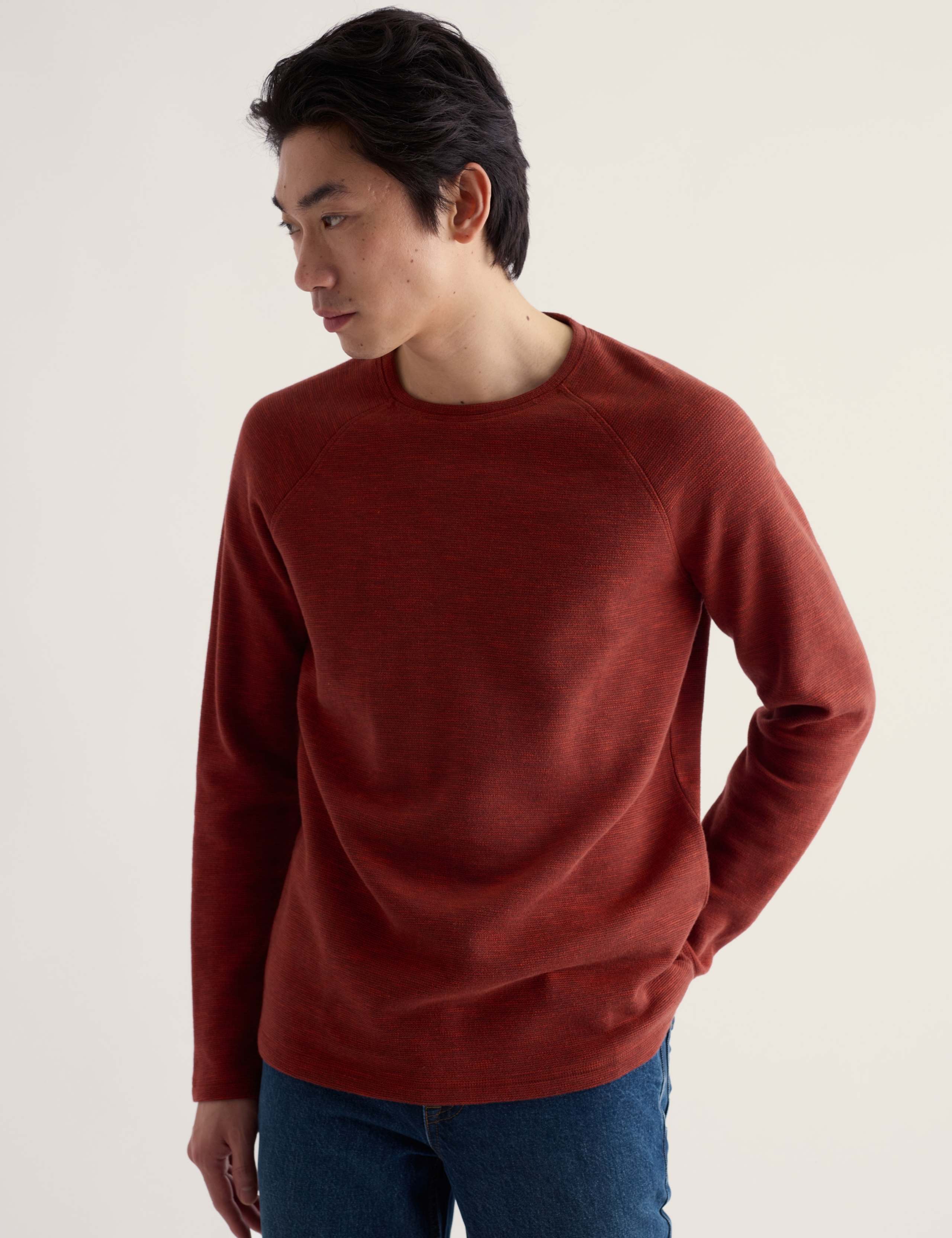 Pure Cotton Jersey Textured Long Sleeve Top 3 of 5
