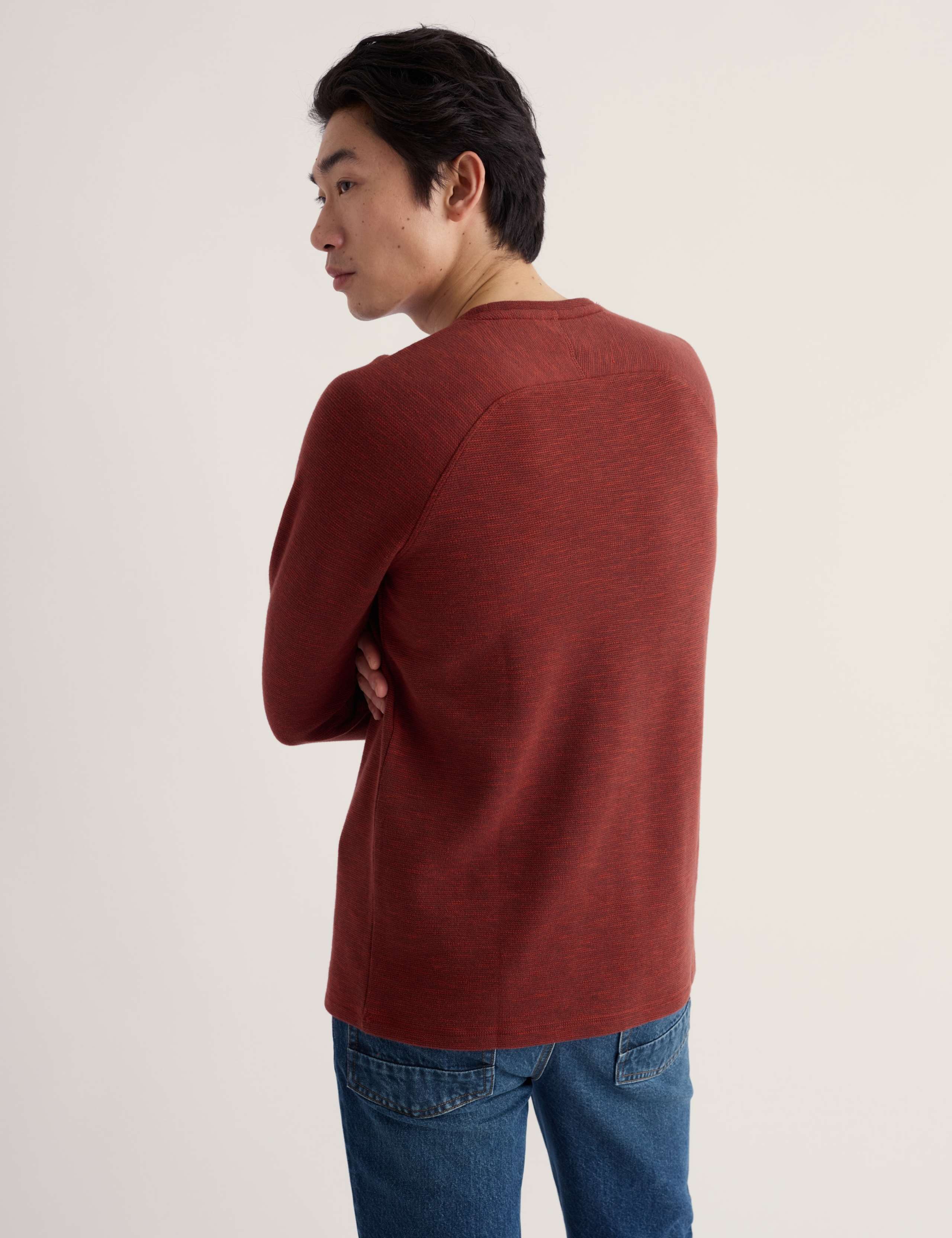 Pure Cotton Jersey Textured Long Sleeve Top 4 of 5