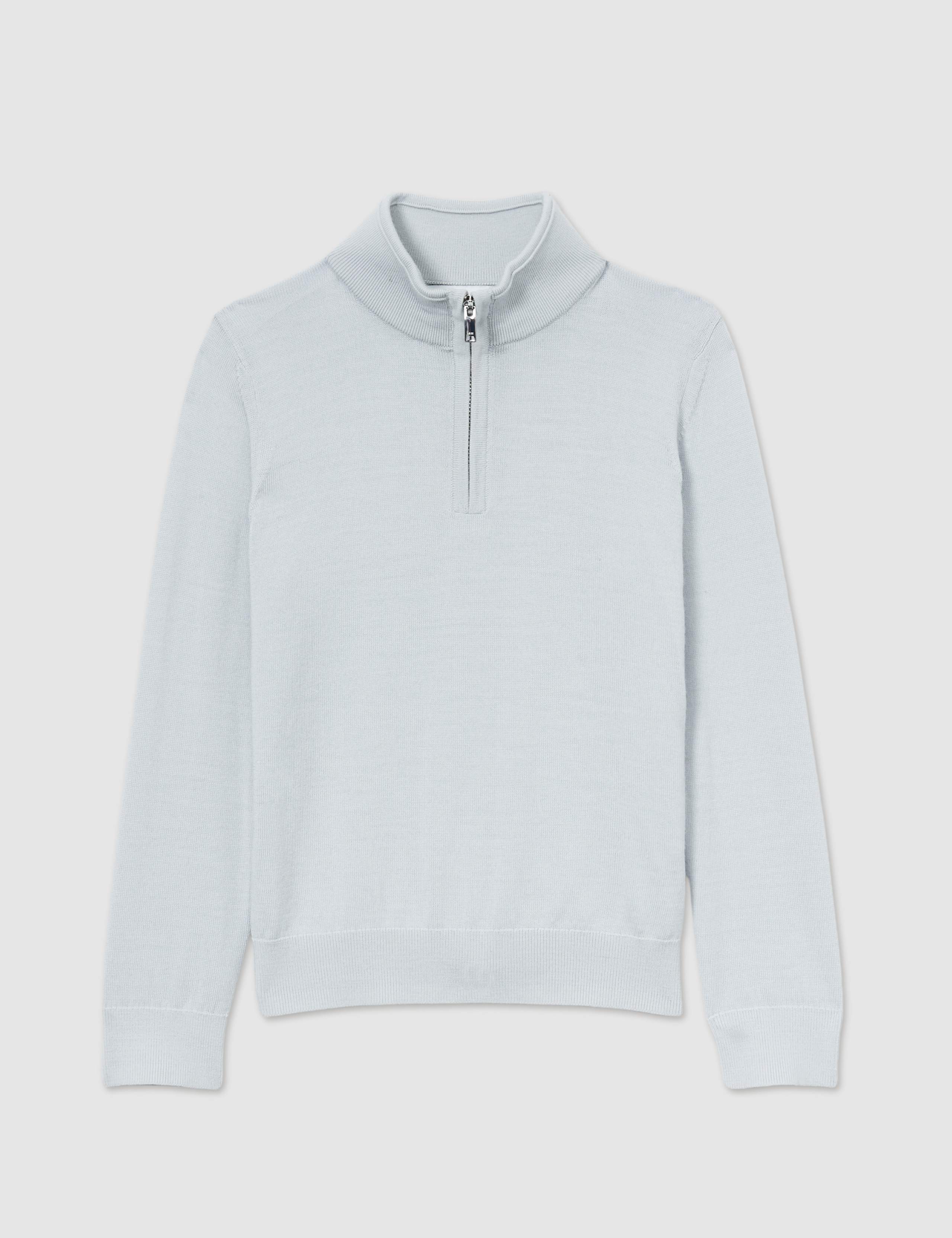 Pure Wool Knitted Half Zip Jumper (3-14 Yrs) 2 of 4